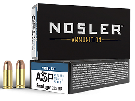 Nosler Assured Stopping Power Luger 10 JHP +P Ammo