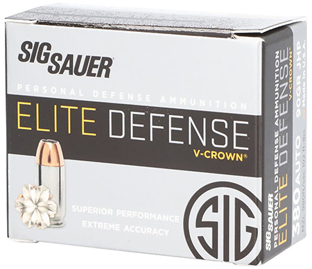 Sig Sauer Elite V-Crown JHP Ammo