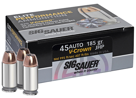 Sig Sauer Elite V-Crown JHP Ammo