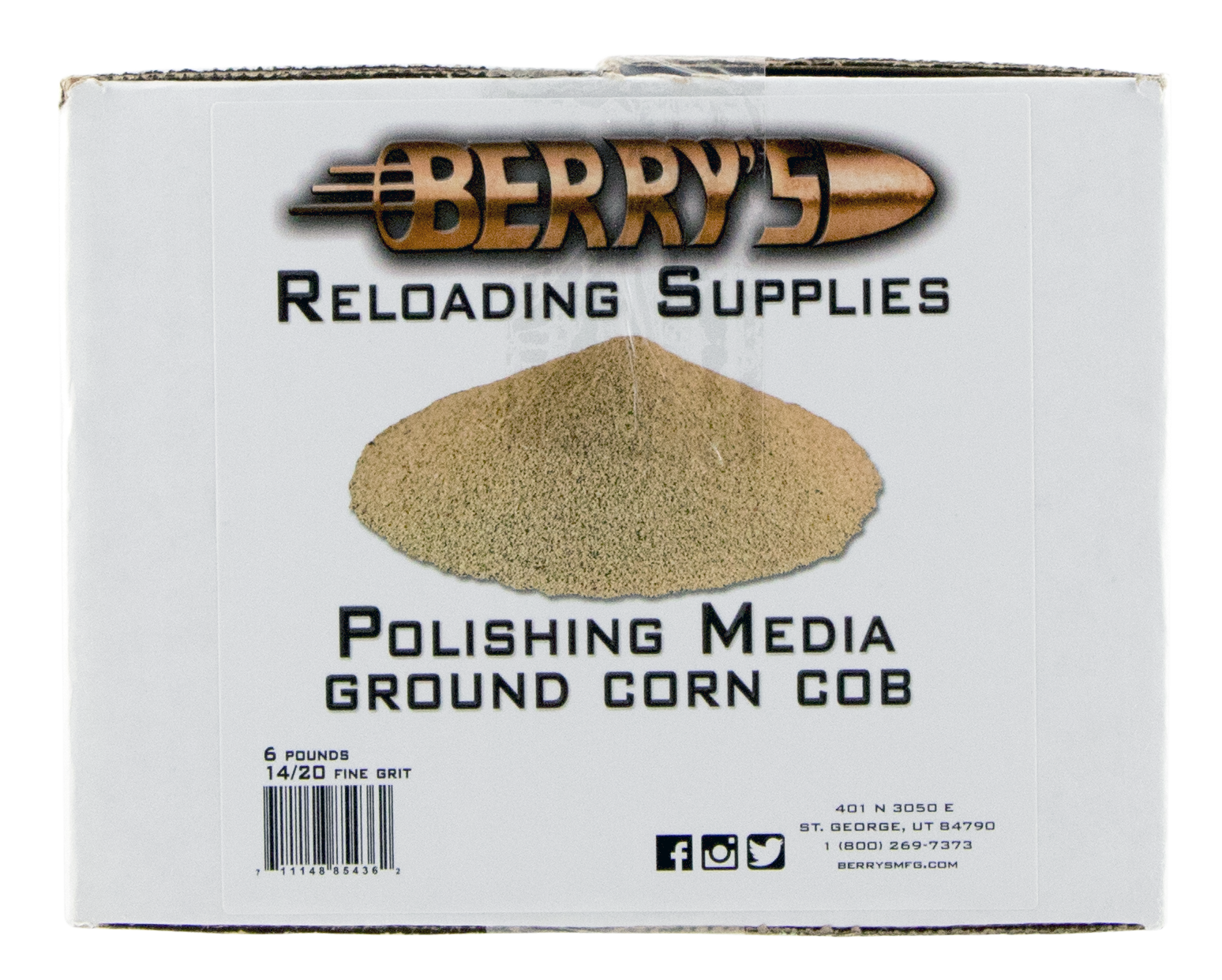 BERRYS 85436 CORN MEDIA 14/20 GRIT 6LB