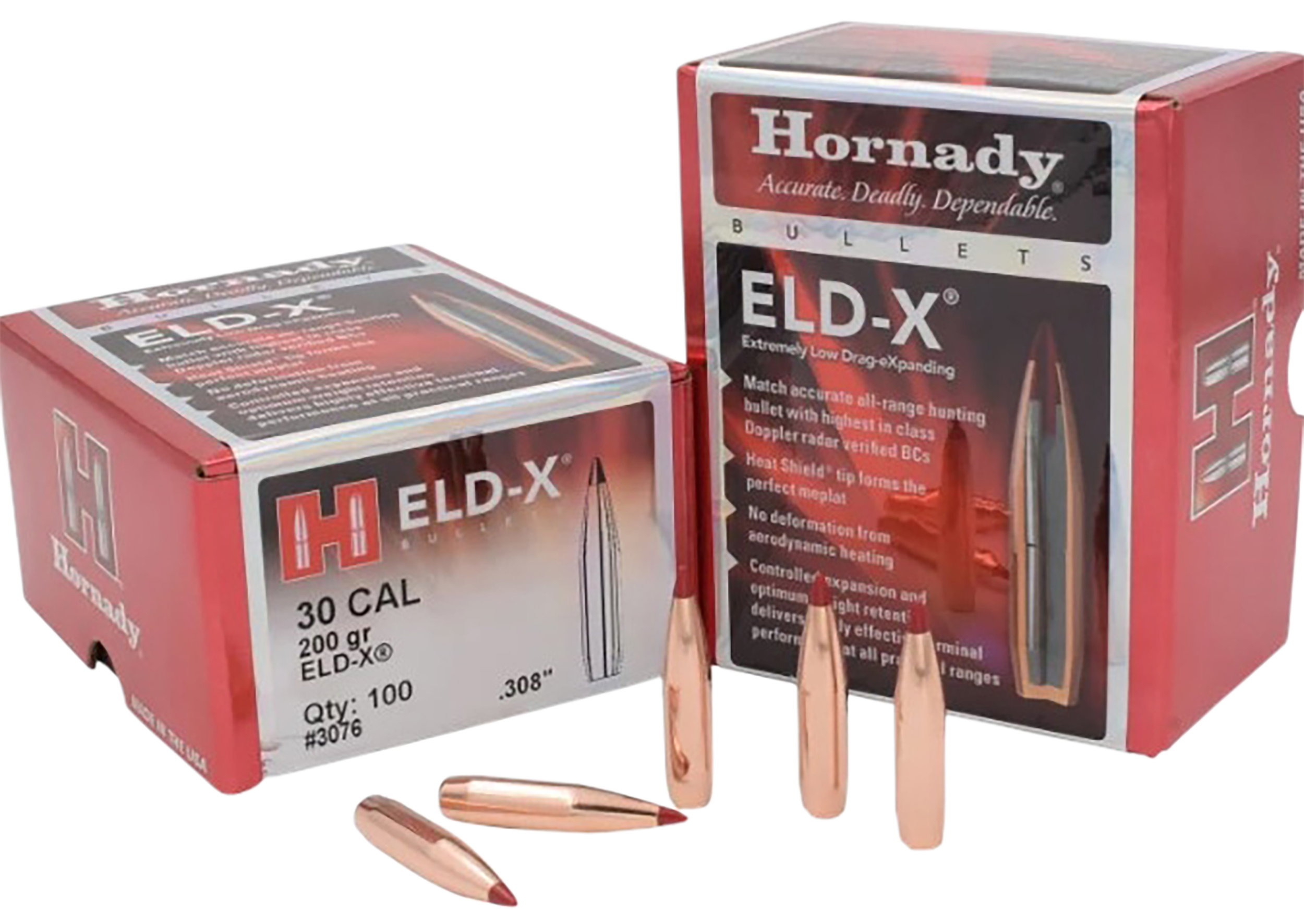 HORN 3076 BULL .308 200 ELD-X 100/15