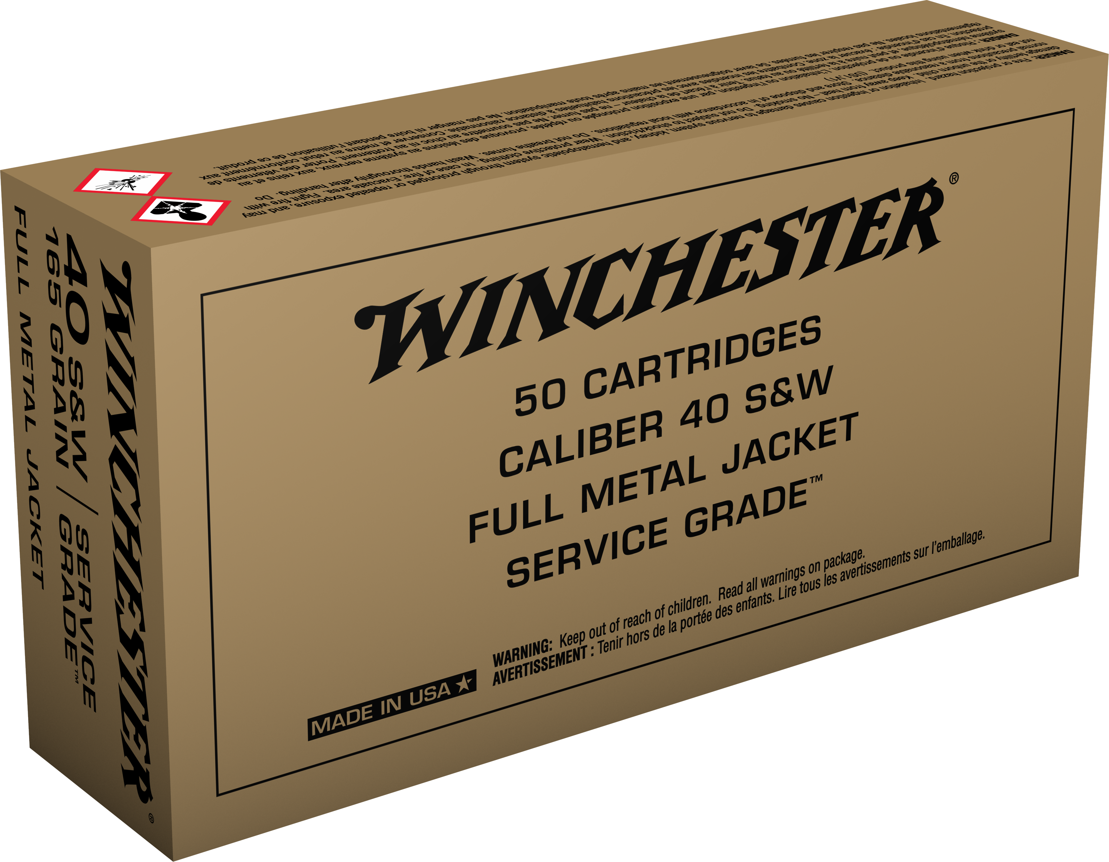 WIN SG40W 40S 165 FMJ-FN SRVGRD 50/10