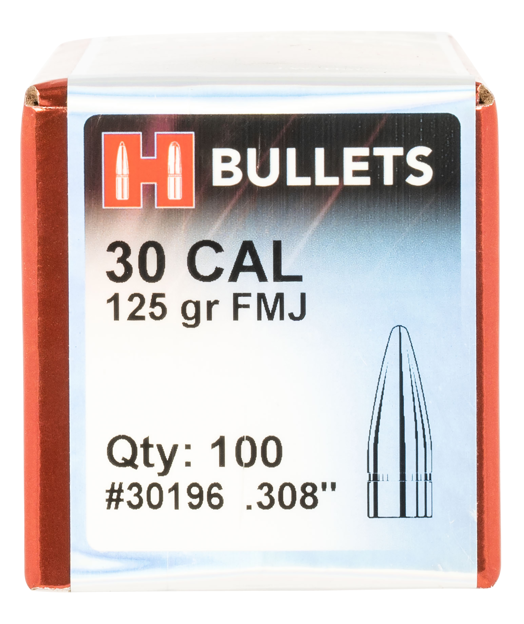 HORN 30196 BULL .308 125 FMJ 100/25