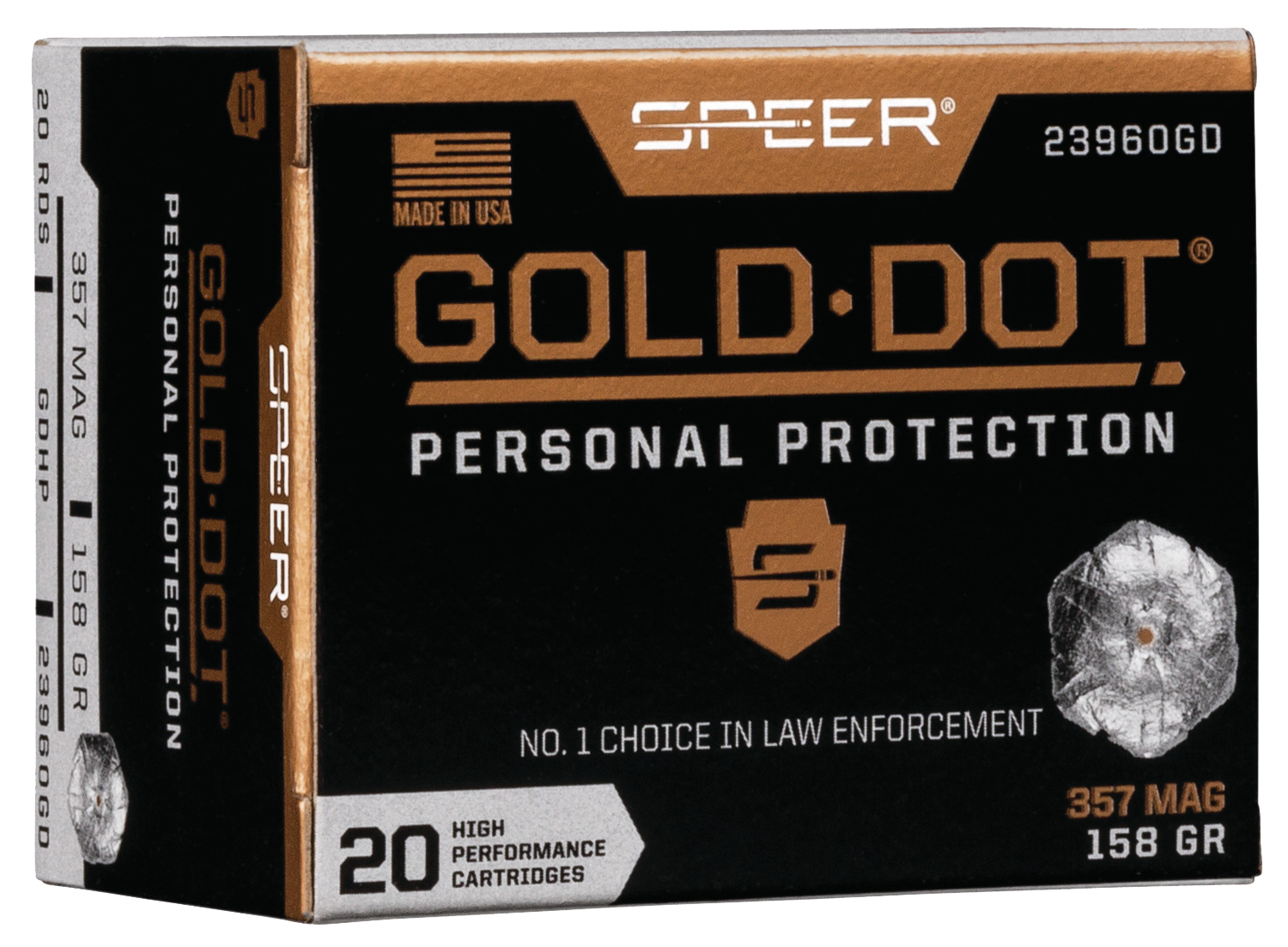 SPEER 23960GD GOLD DOT 357MAG 158 HP 20/10