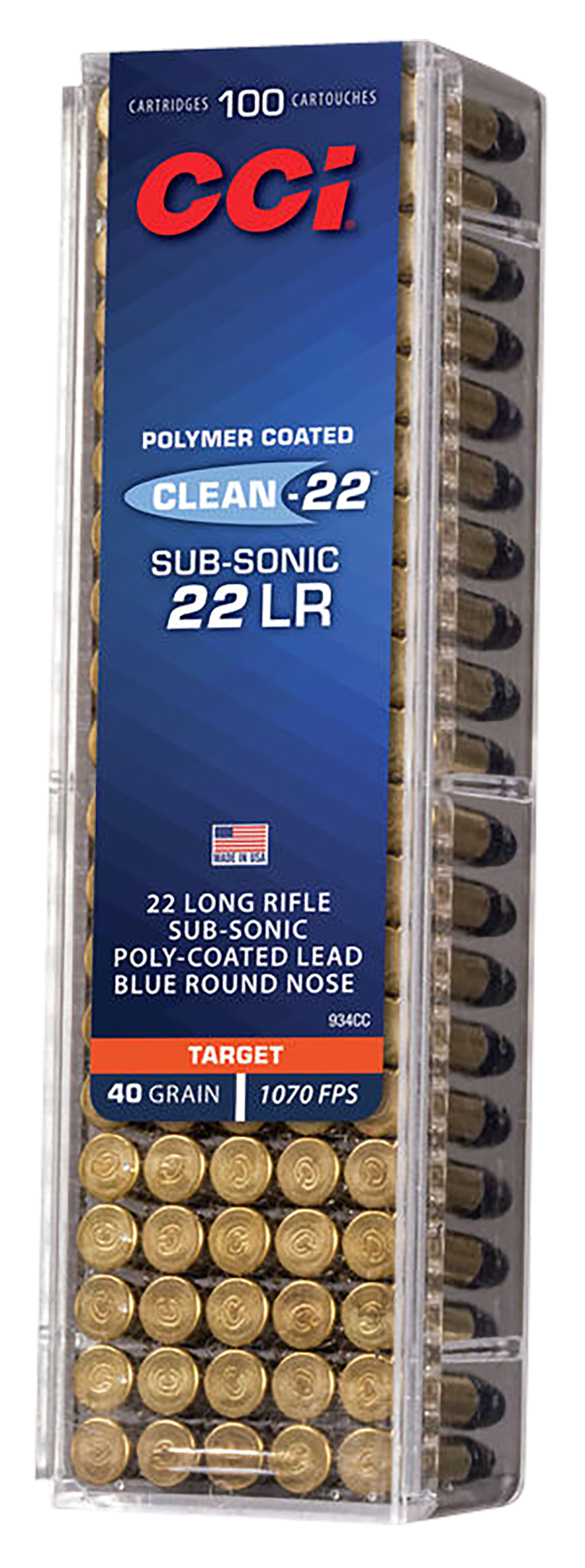 CCI 934CC 22LR SV TRGT CLN 40 LRN BLUE 100/50
