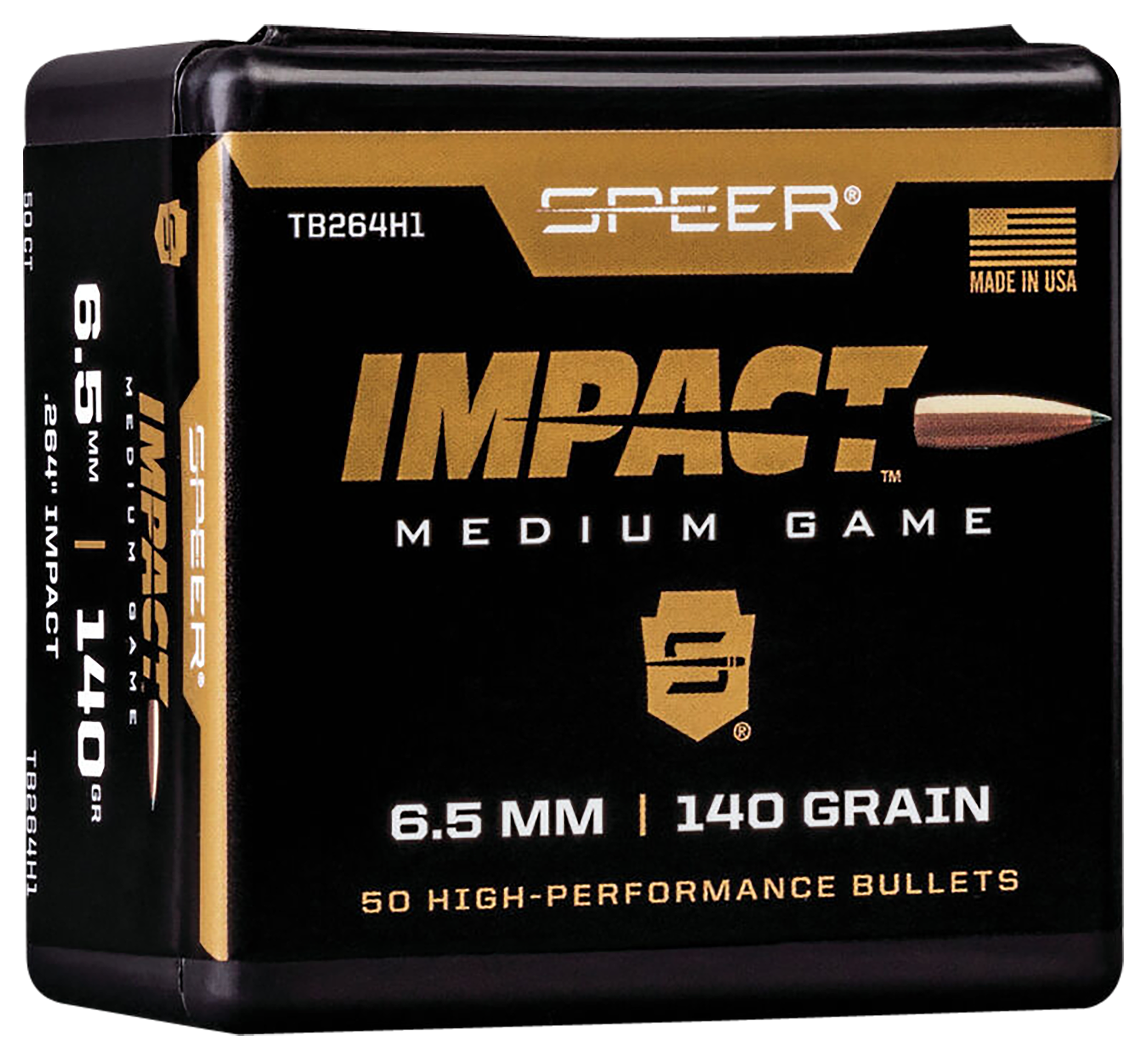 SPEER TB264H1 BULL .264 140 TIPED PLTED CB 50/5
