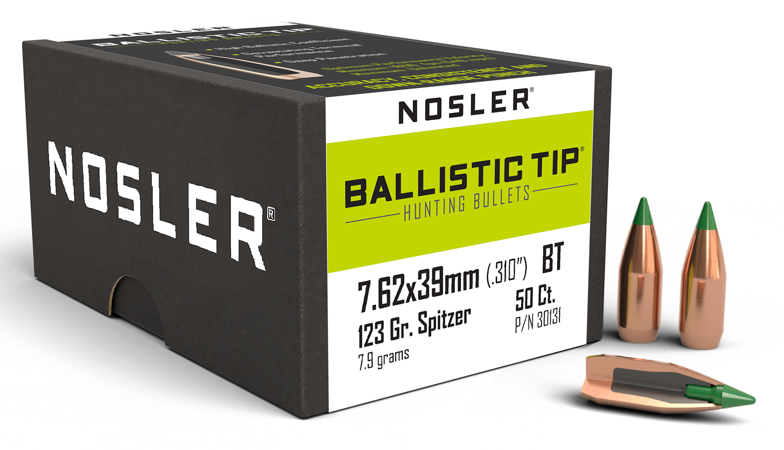 NOS 30131 BLSTC HNT 7.62X39 123 BT 50