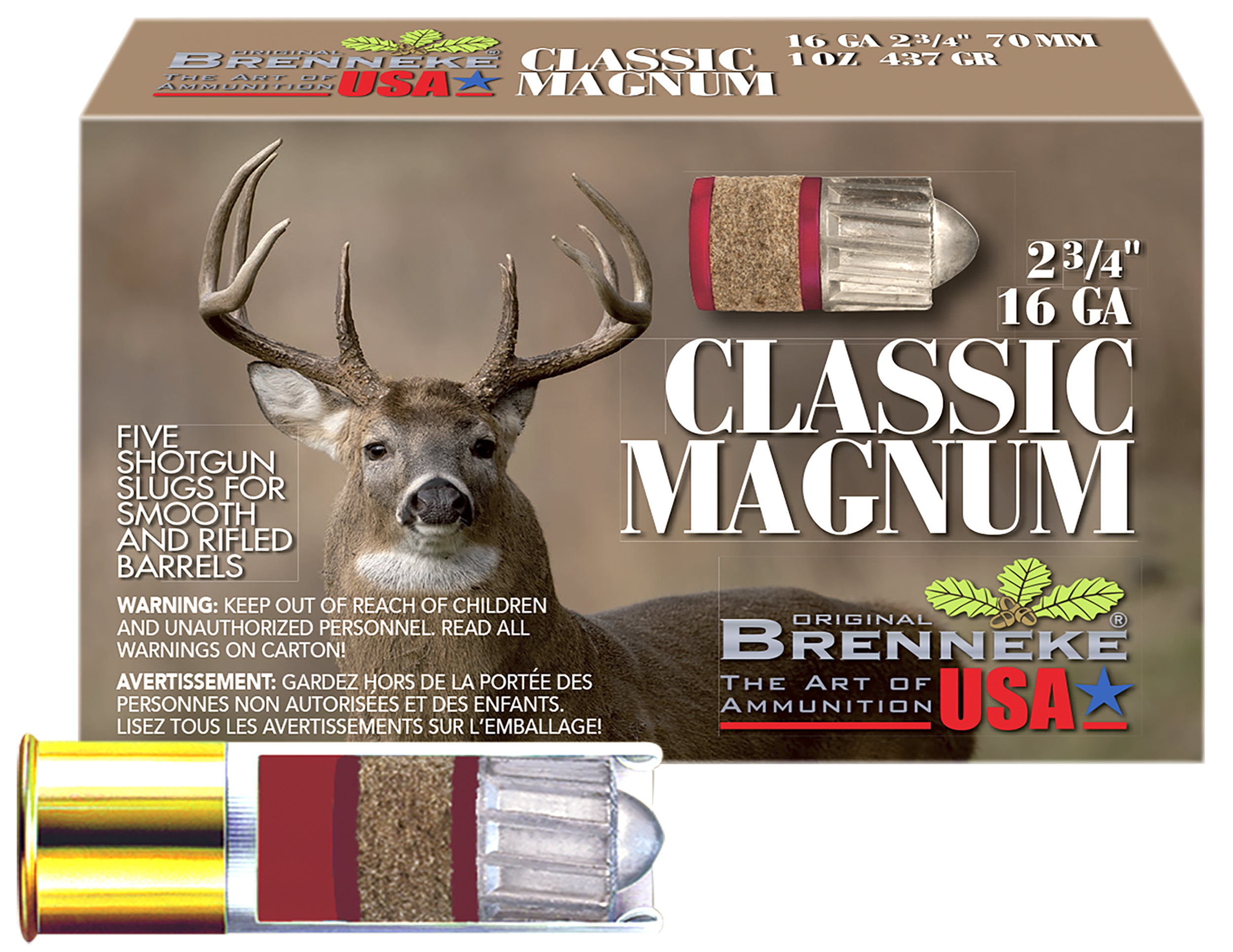 BR SL162CLM CL-MAG 16 2.75 SLUG 1OZ 5/50