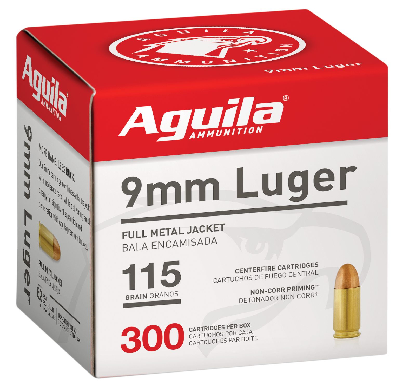 AGUILA 1E097700 9MM 115FMJ 300/4