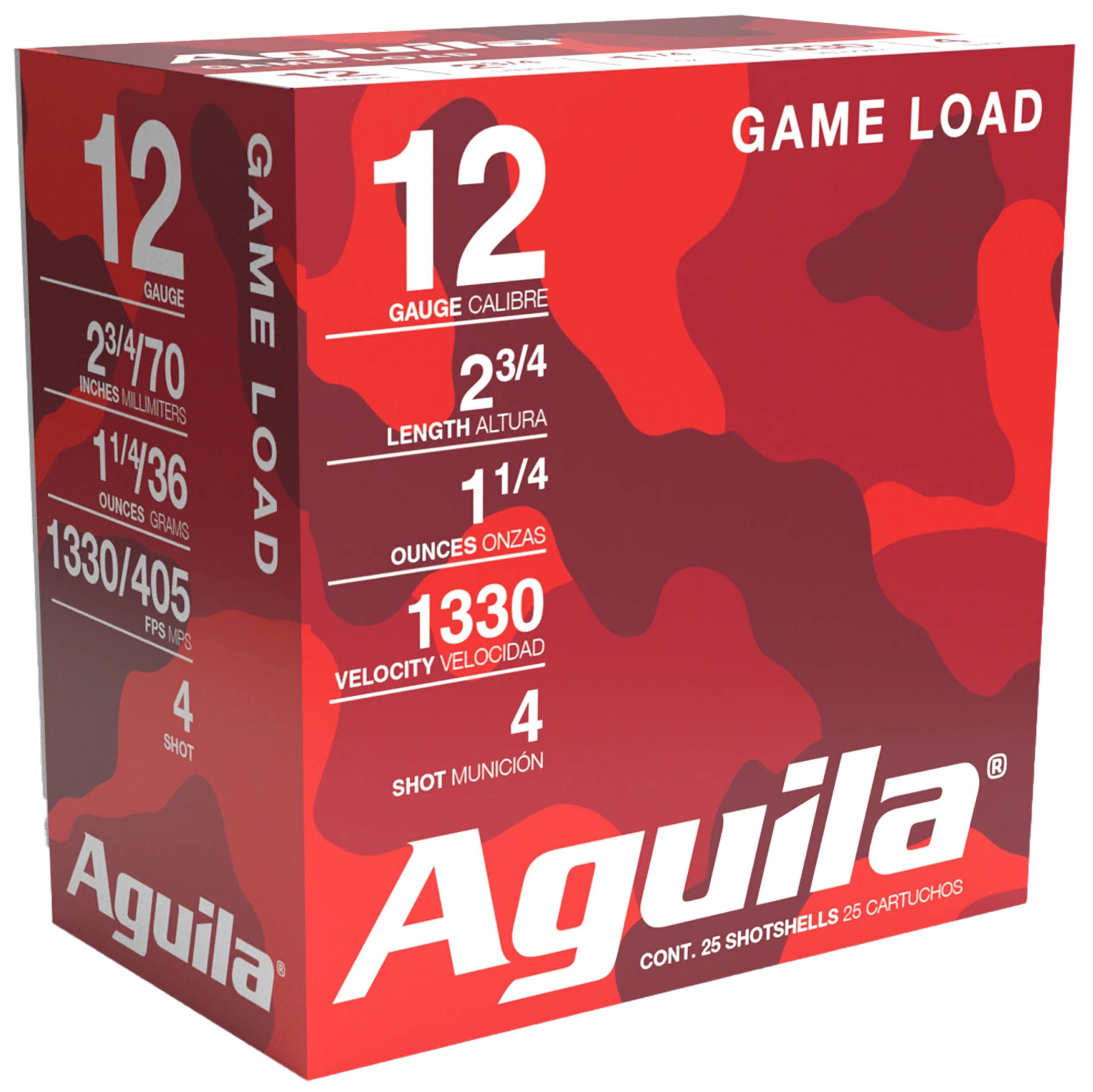 AGUILA 1CHB1204 GAME HV 12G 2.75 #4 1-1/4 25/10