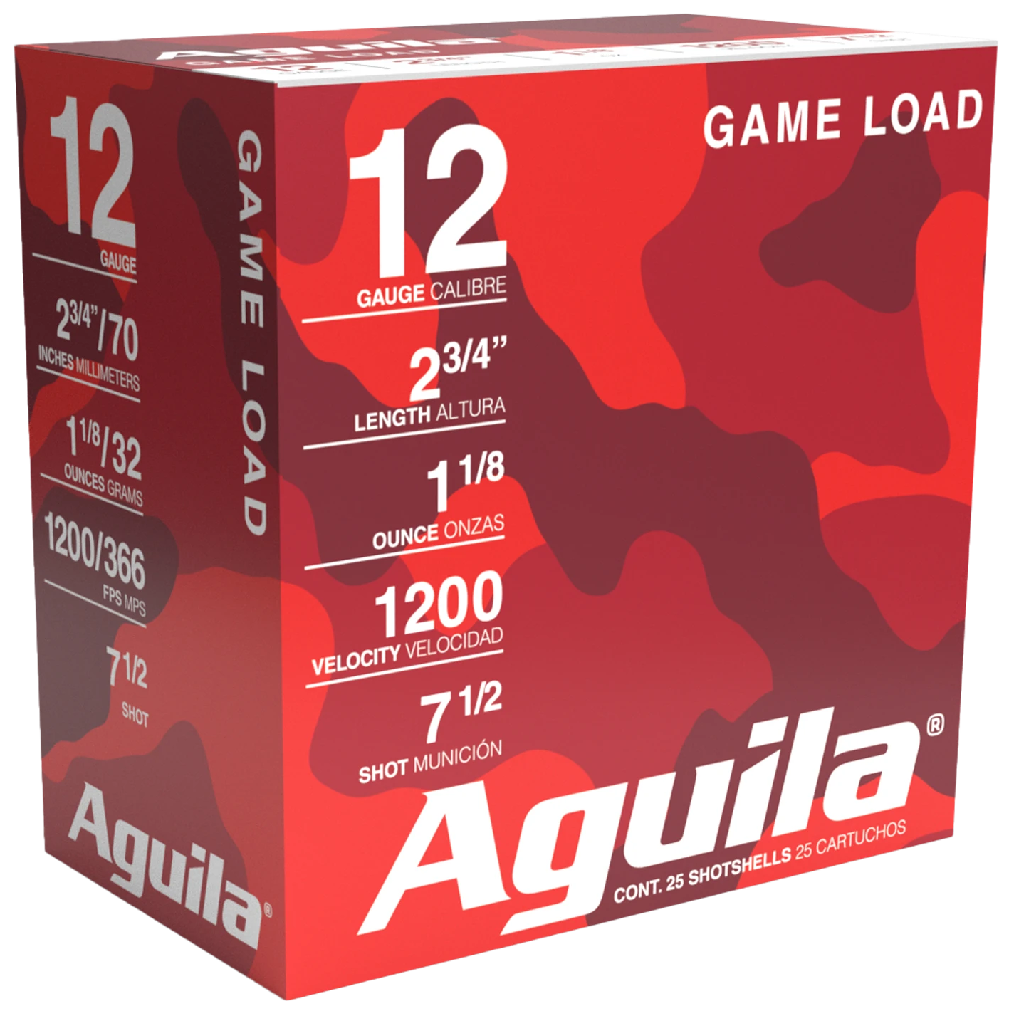 AGUILA 1CHB1217 GAME 12G 2.75 #7.5 11/8 25/10