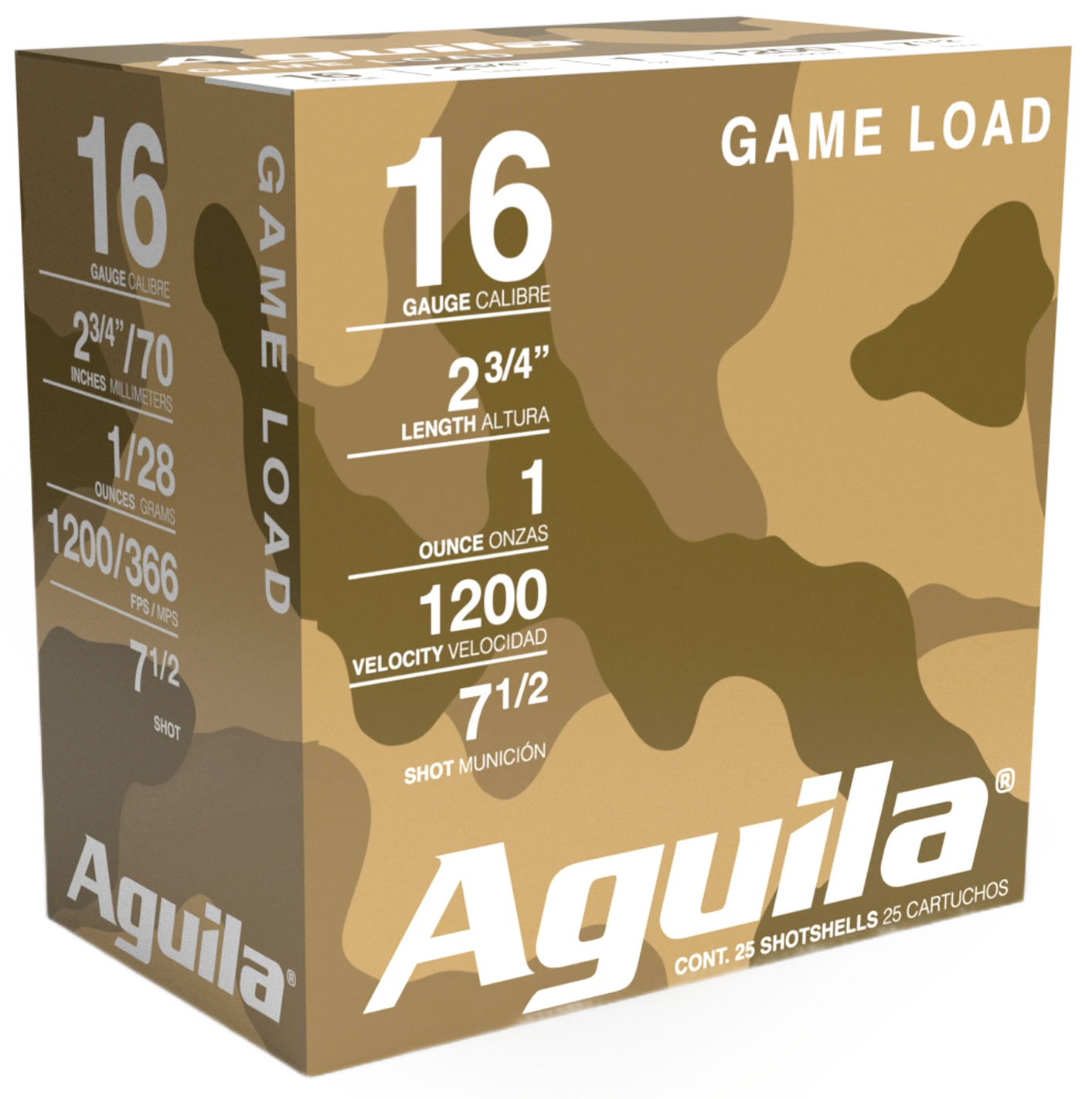 AGUILA 1CHB1617 GAME LD 16G 2.75 #7.5 1OZ 25/10