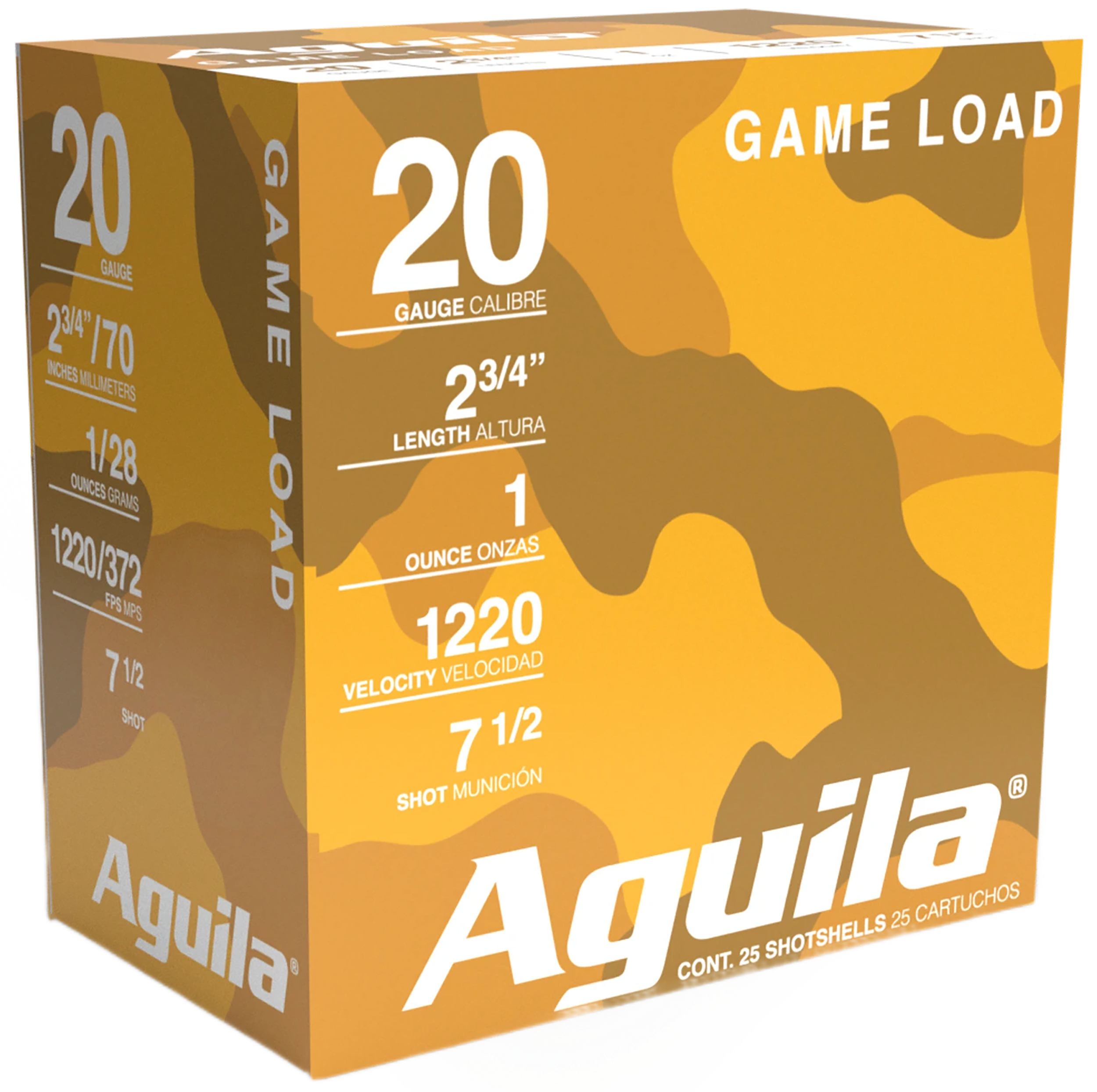 AGUILA 1CHB2007 GAME LD 20G 2.75 #7.5 1OZ 25/10