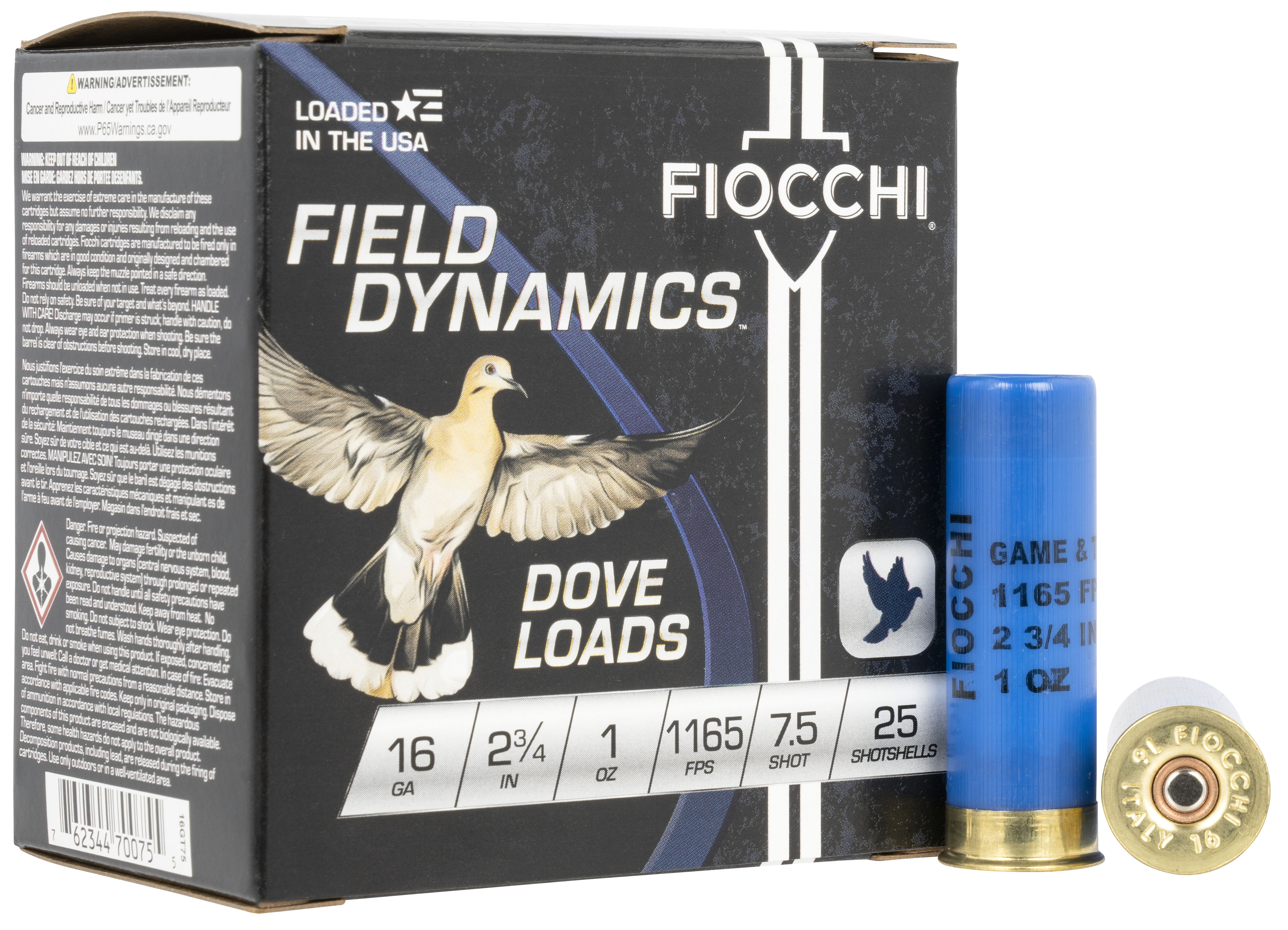 FIO 16GT75 DV/QU 16 2.75 7.5 1OZ 25/10