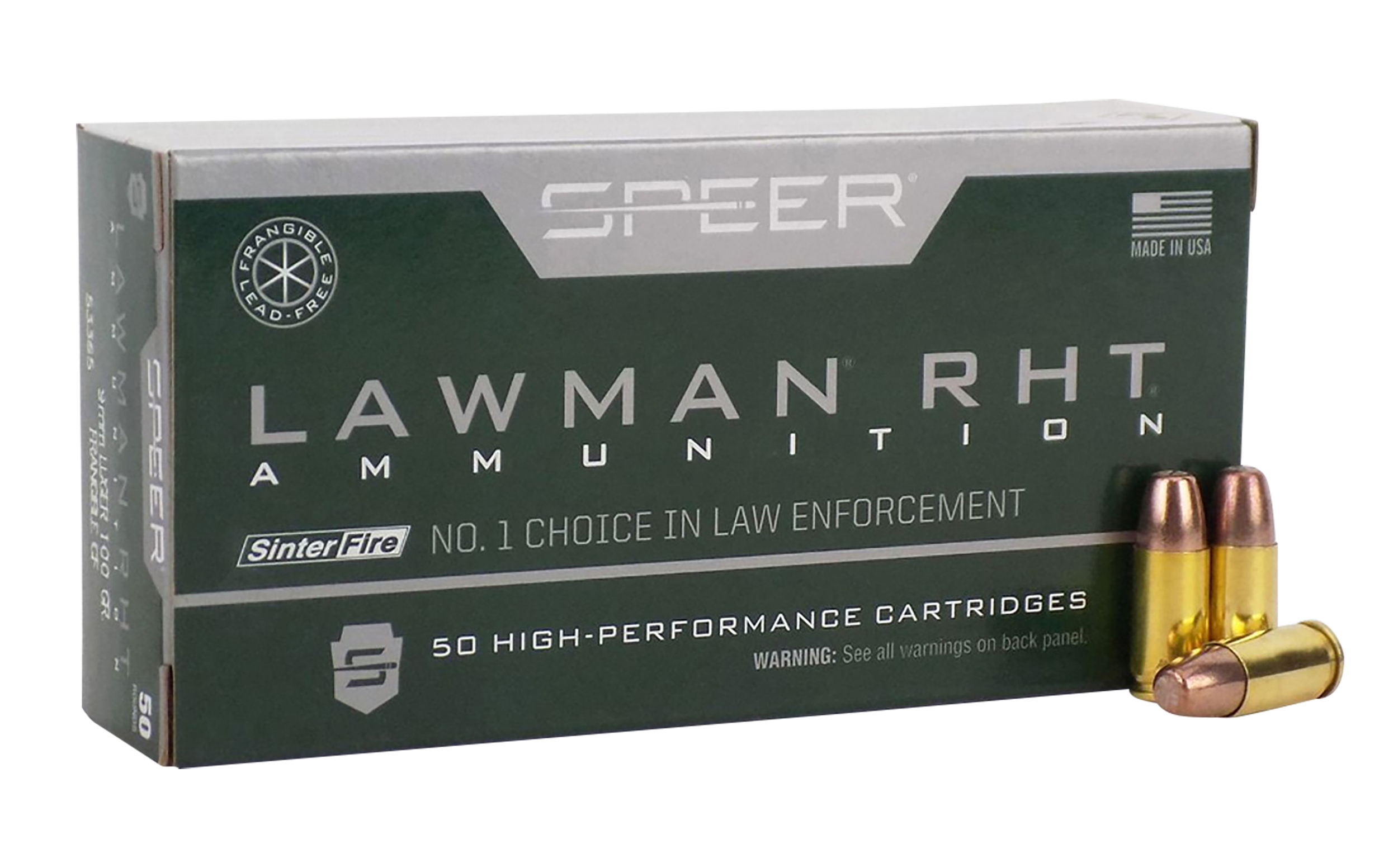 SPEER 53365 LAWMAN RHT 9MM 100 FRNGBLE 50/20