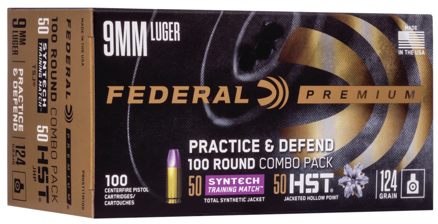 FED P9HST1TM100 9MM 124 PRCT/DFND 100/5
