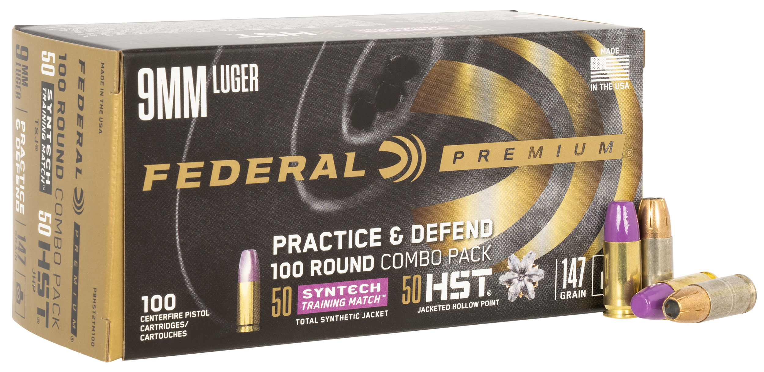 FED P9HST2TM100 9MM 147 PRCT/DFND 100/5