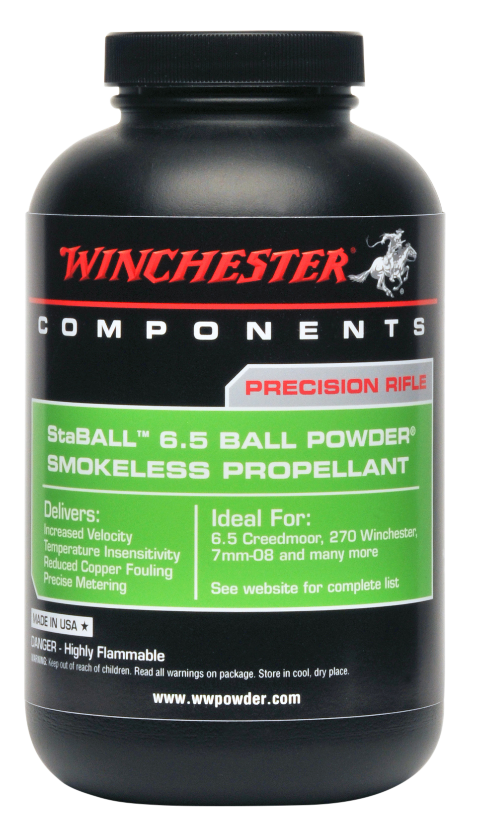 WIN STABALL1 6.5 RFL POWDER 1LB