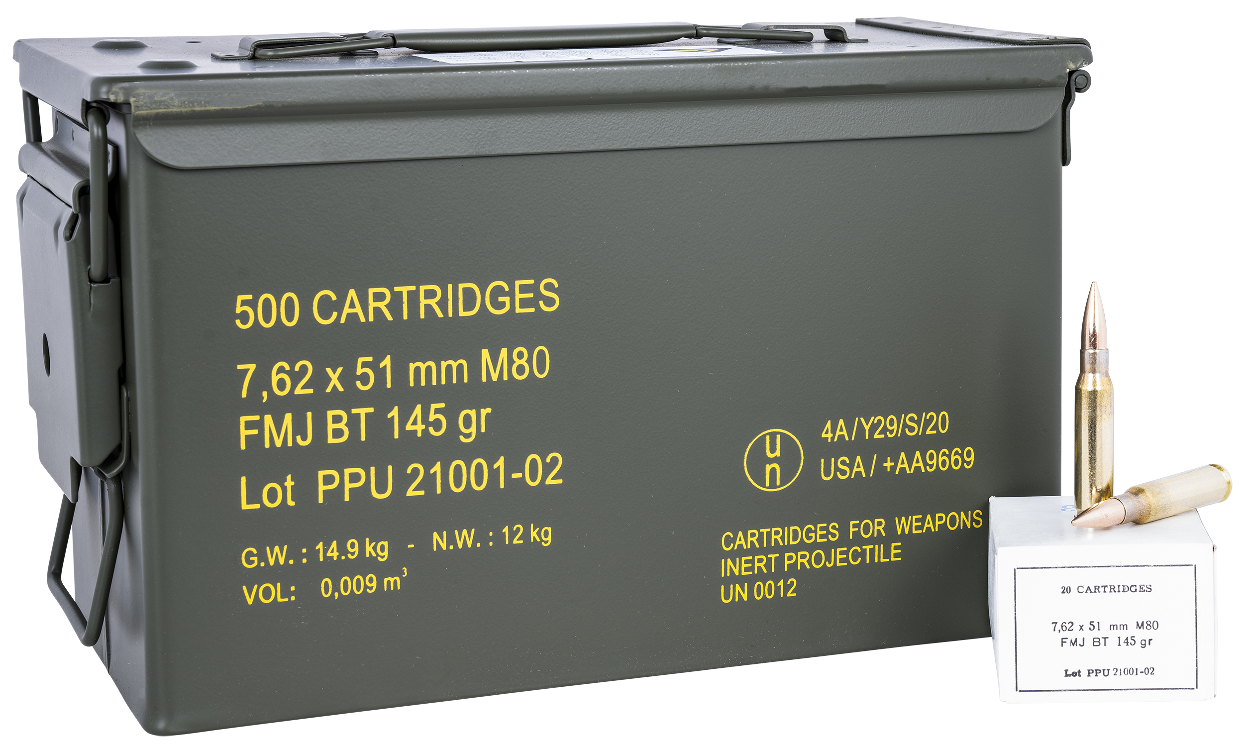 PPU PPRM762M 7.62X51 145 FMJBT RNGMSTR 500 RD