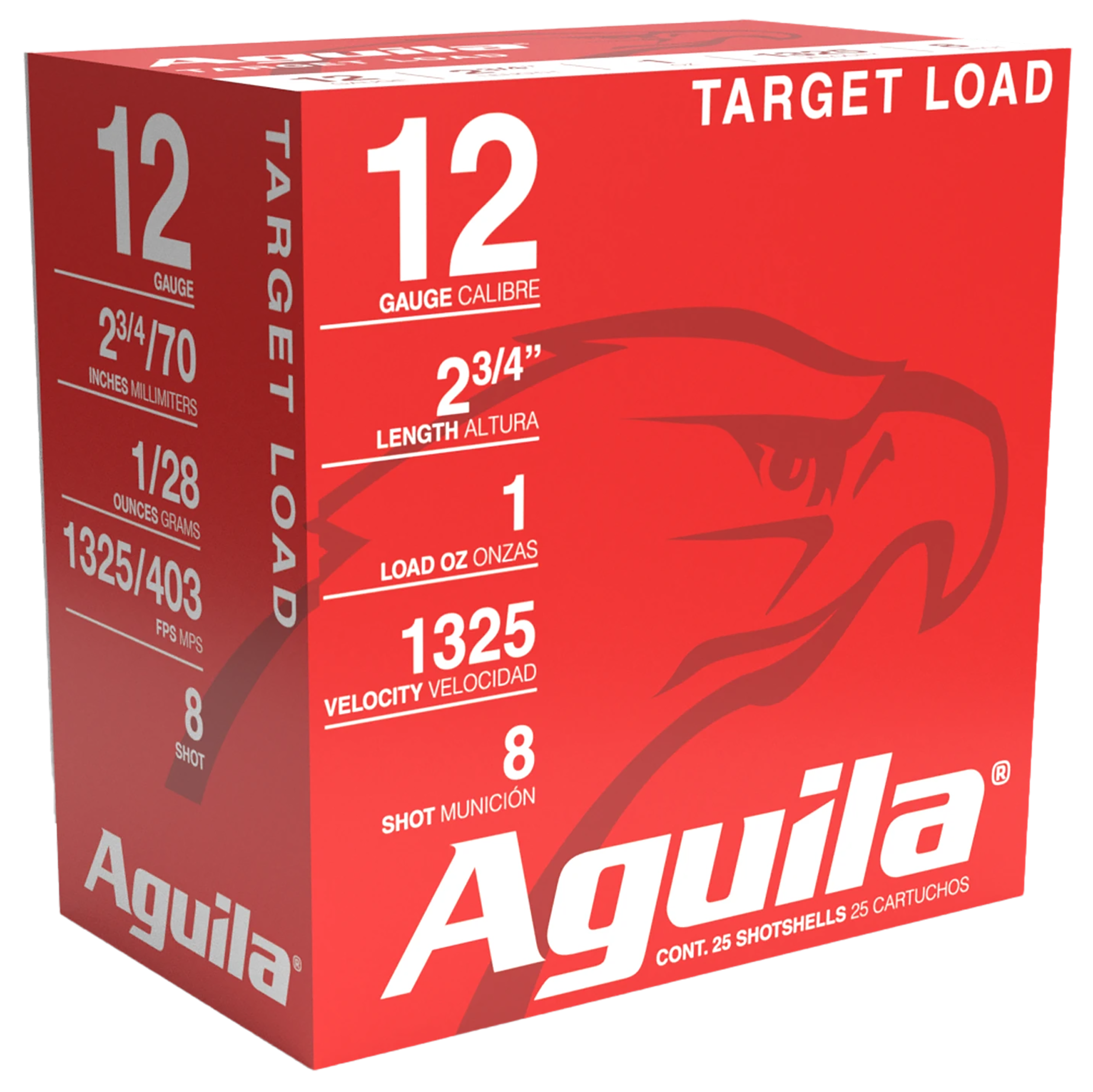 AGUILA 1CHB1286 SPORTING 12G 2.75 #8 1OZ 25/10