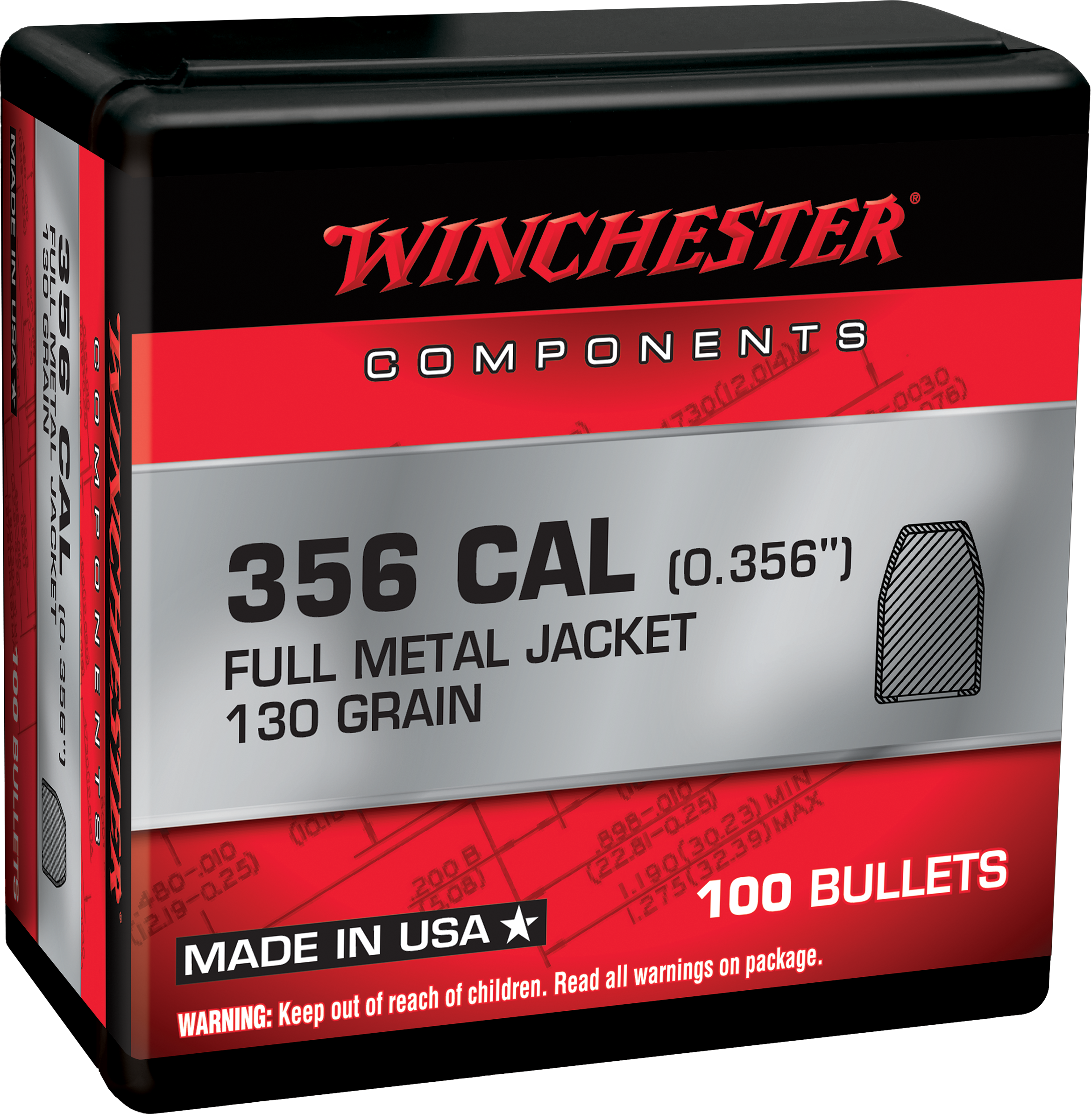 WIN WB38MC130X BUL 38 130 FMJ 100/10