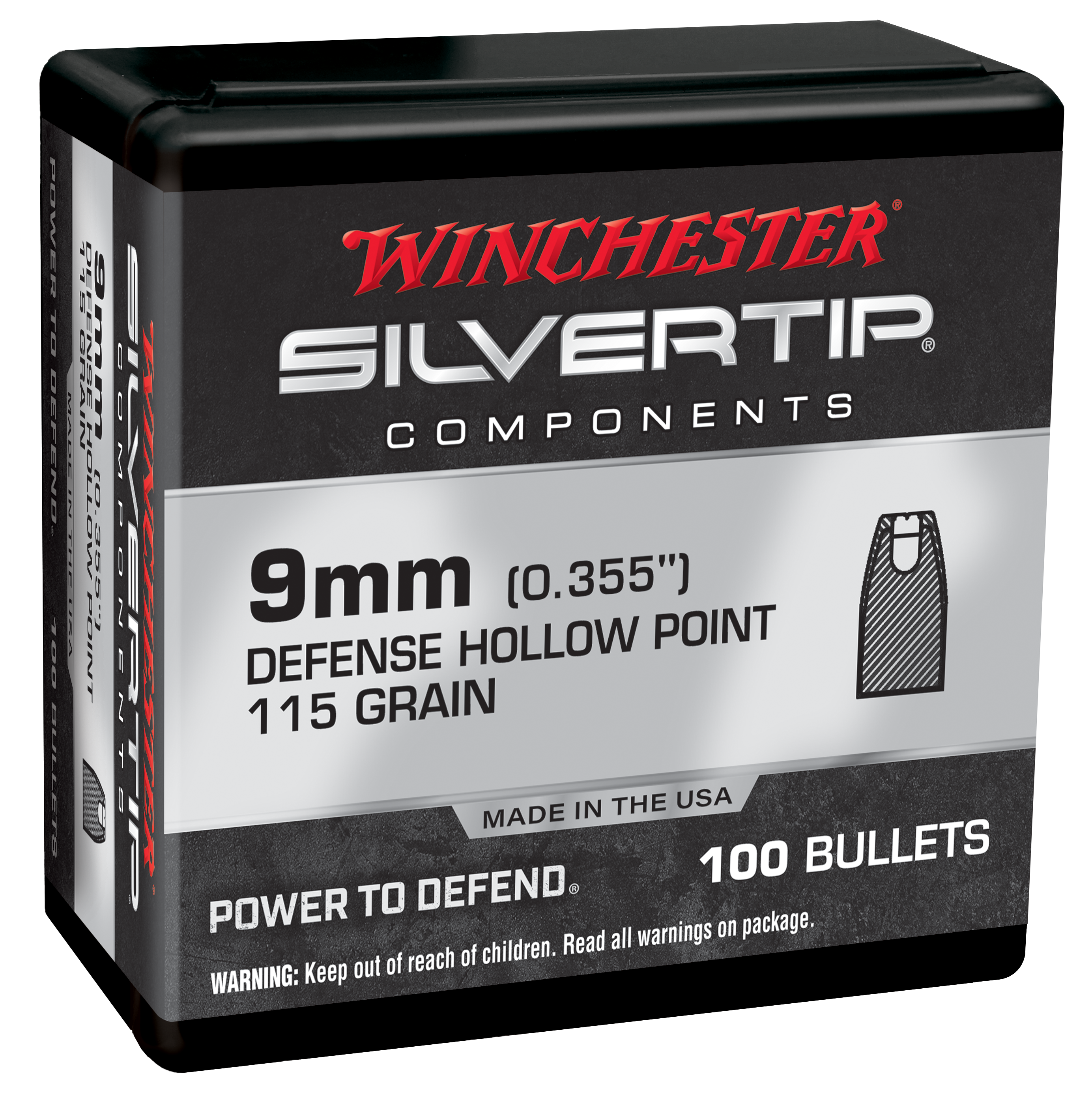 WIN WB9ST115X BUL 9MM 115 STHP 100/10