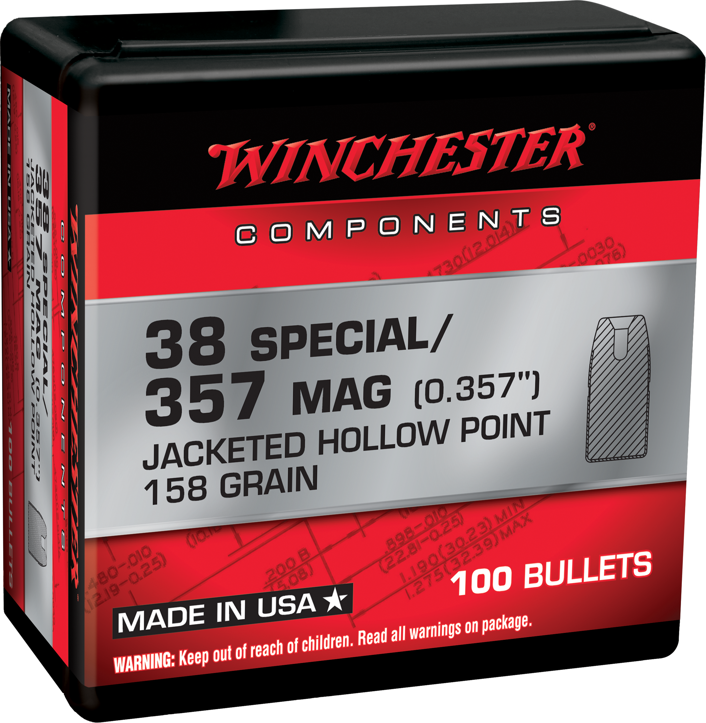 WIN WB357H158X BUL 357 158 HP RETL 100/10