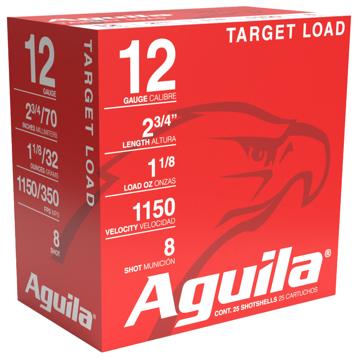 AGUILA 1CHB1280 TARGET 12G 2.75 #8 11/8 25/10