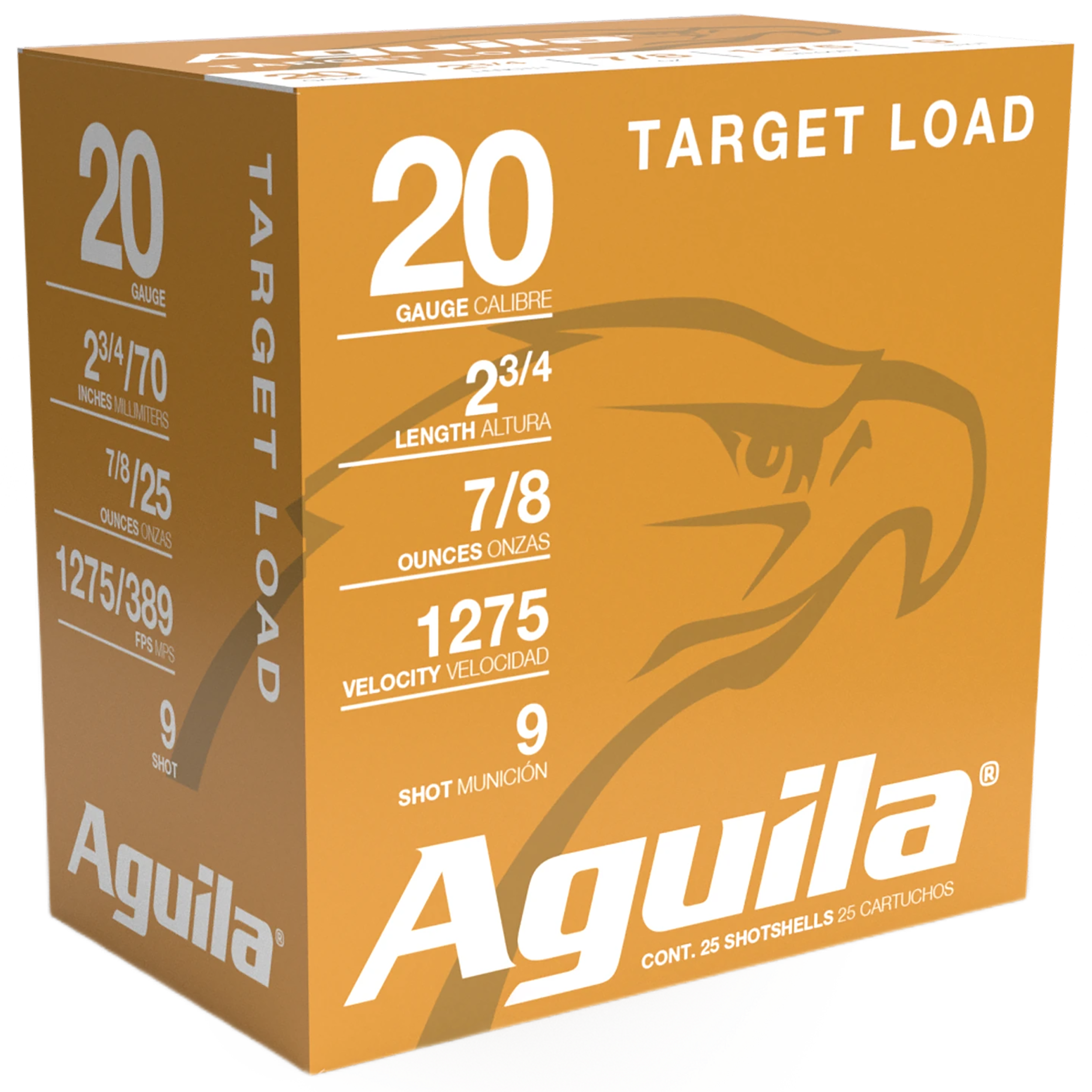 AGUILA 1CHB2039 TARGET 20G 2.75 #9 7/8OZ 25/10