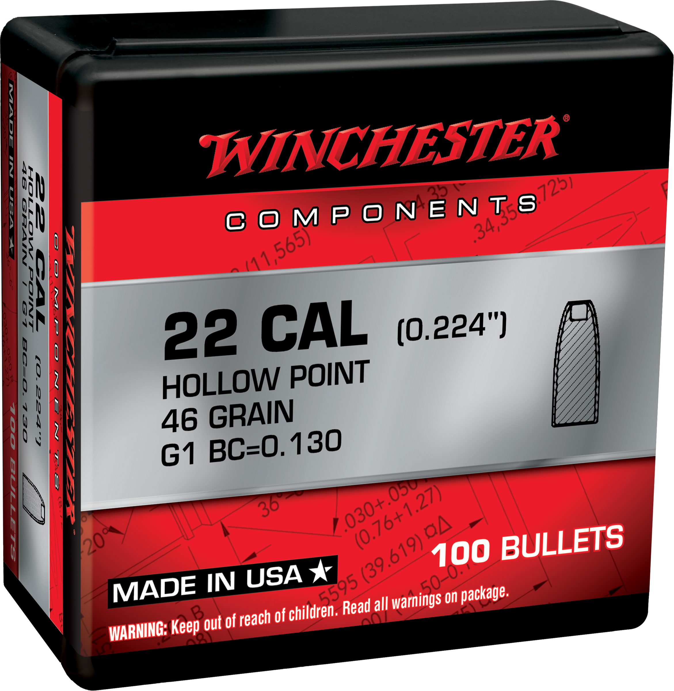 WIN WB22HP46X BUL 22H 46 HP 100/10
