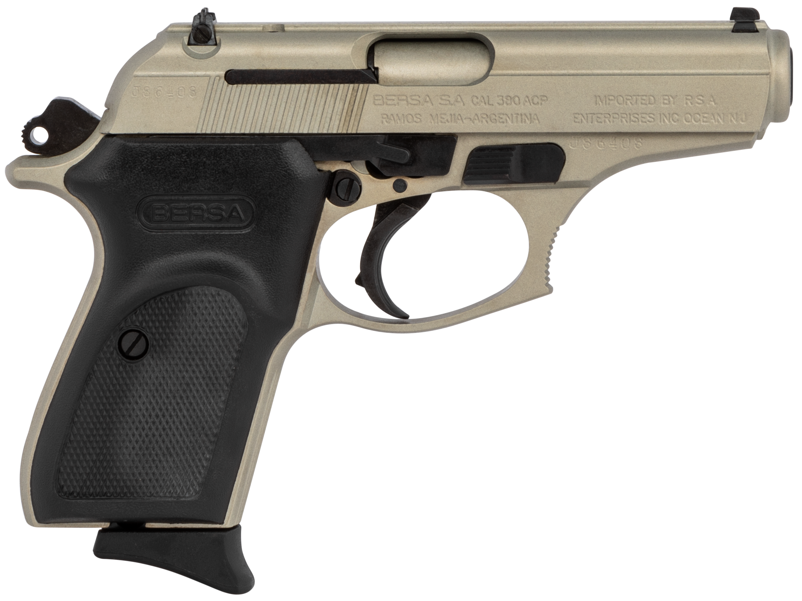 BERSA T380NKL8 THUNDER 380 DA 3.5 8R BLK/NCK