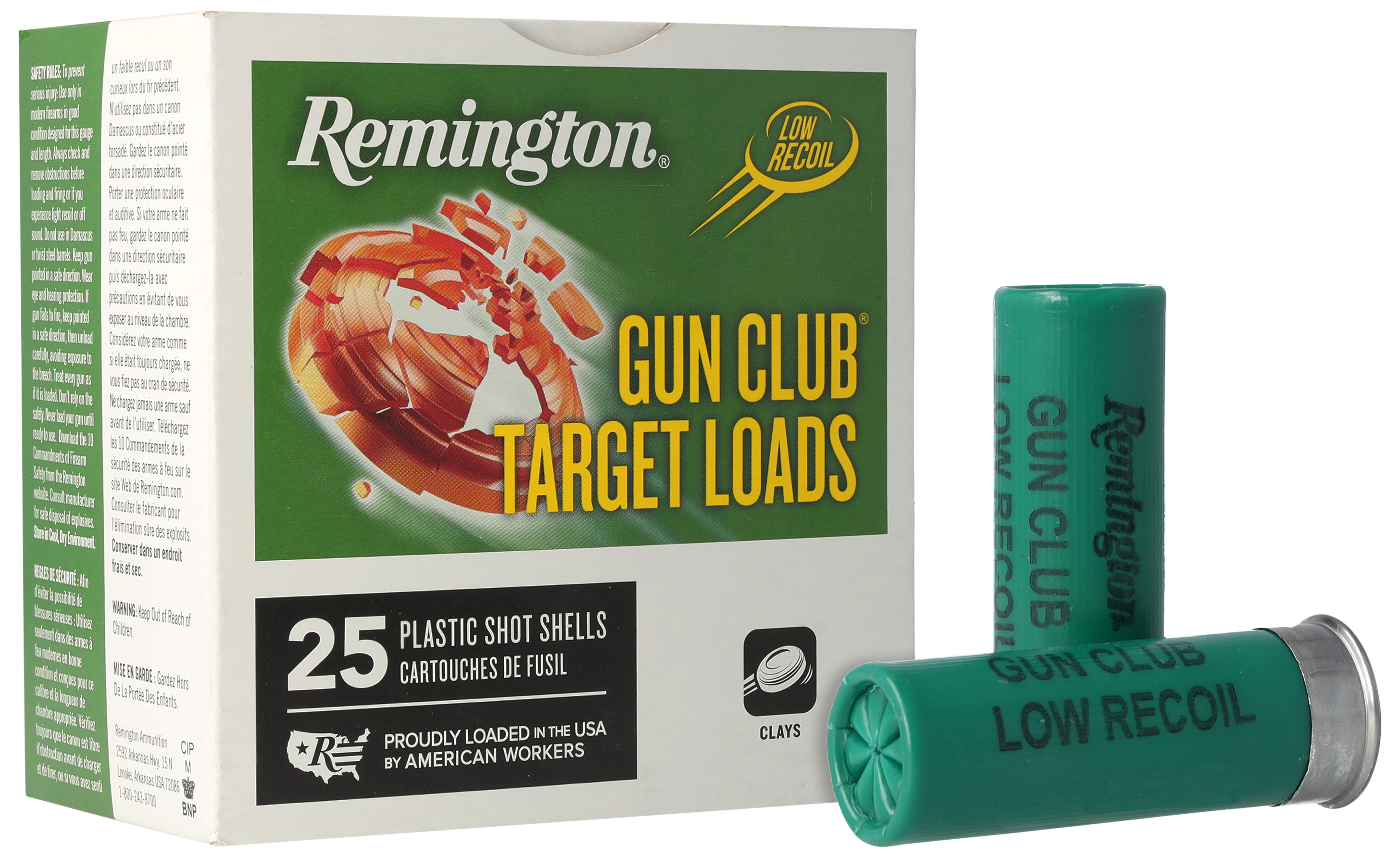 REM 20243 GC12LR8A GUN CLUB 12GA 8SHT 11/8 25/10