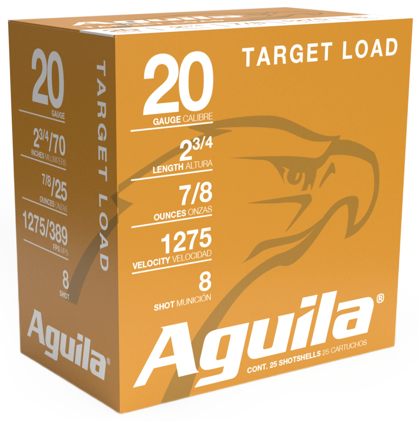 AGUILA 1CHB2038 TARGET 20G 2.75 #8 7/8OZ 25/10