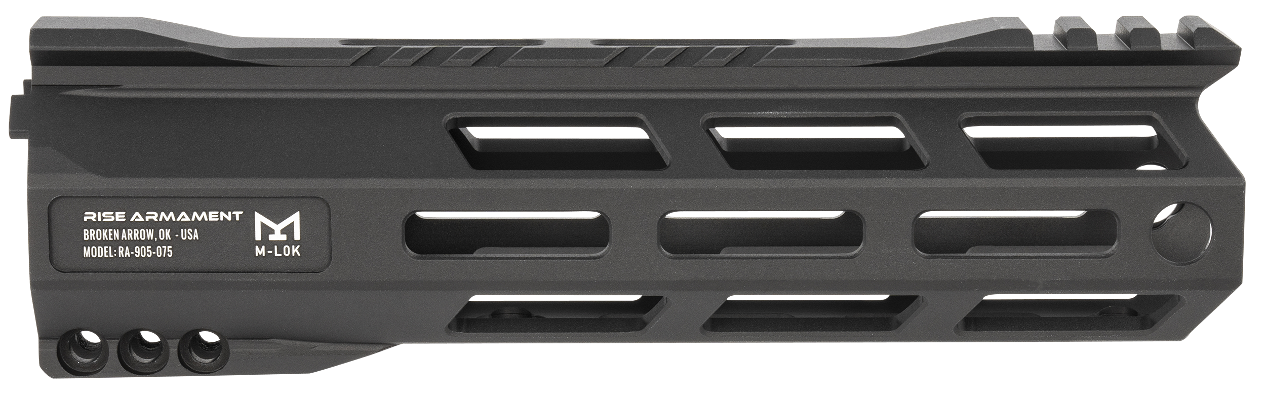 RISE RA-905-075-BLK LGWT RAIL MLOK 7.5 BLK