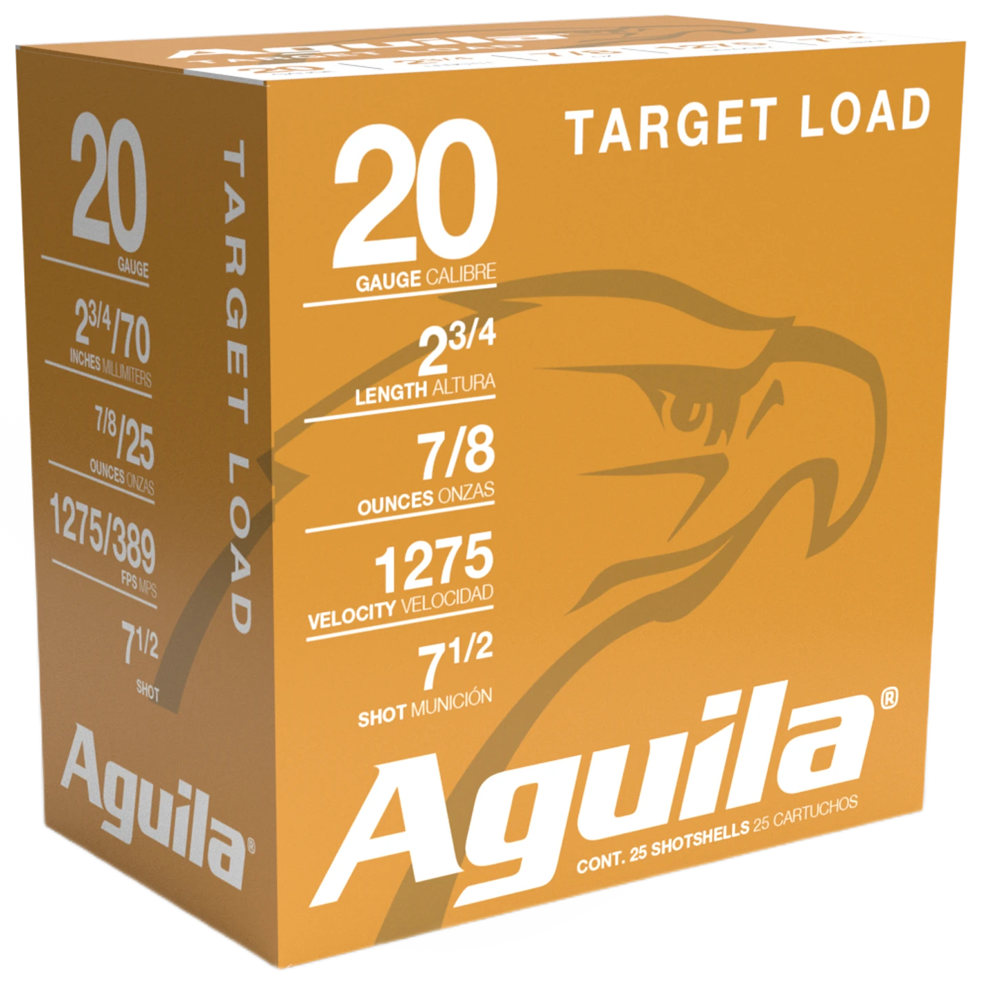 AGUILA 1CHB2037 TARGET 20G 2.75 #7.5 7/8OZ 25/10