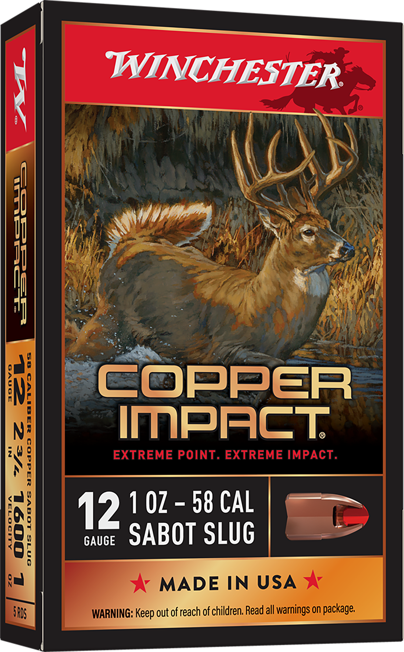 WIN X12CLF COPIMP SAB 12 2.75 SLUG 1OZ 5/20