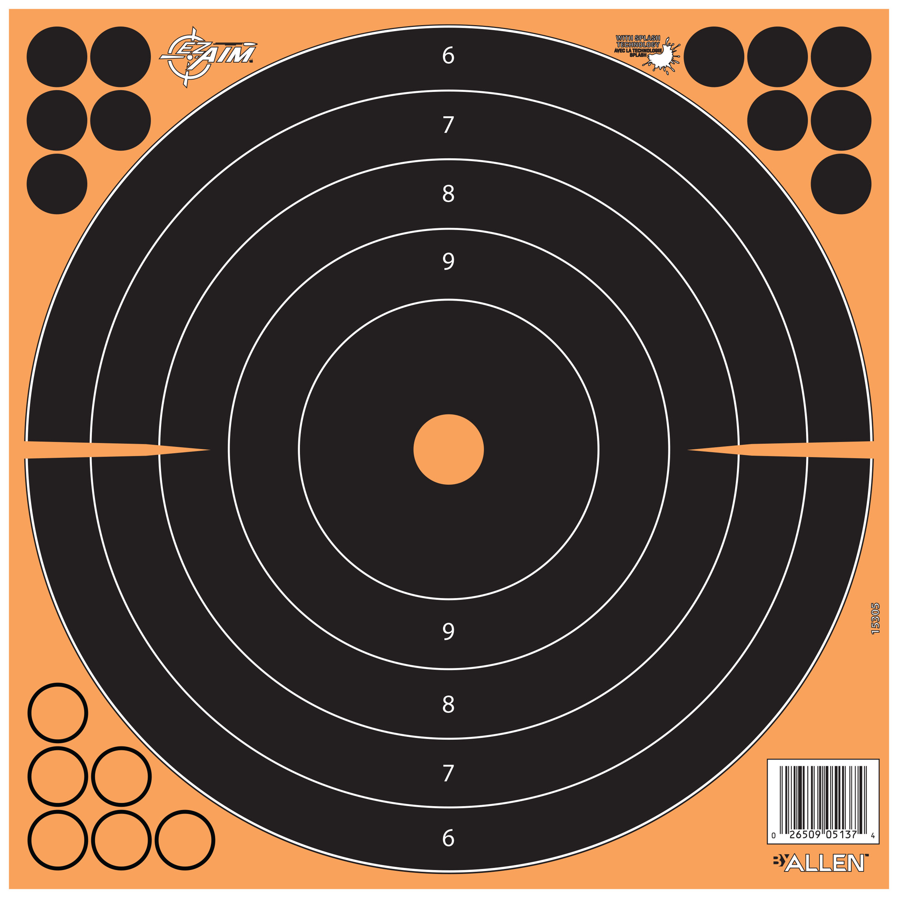 ALLEN 1531725 EZ AIM SPLASH 12IN BULLSEYE 25