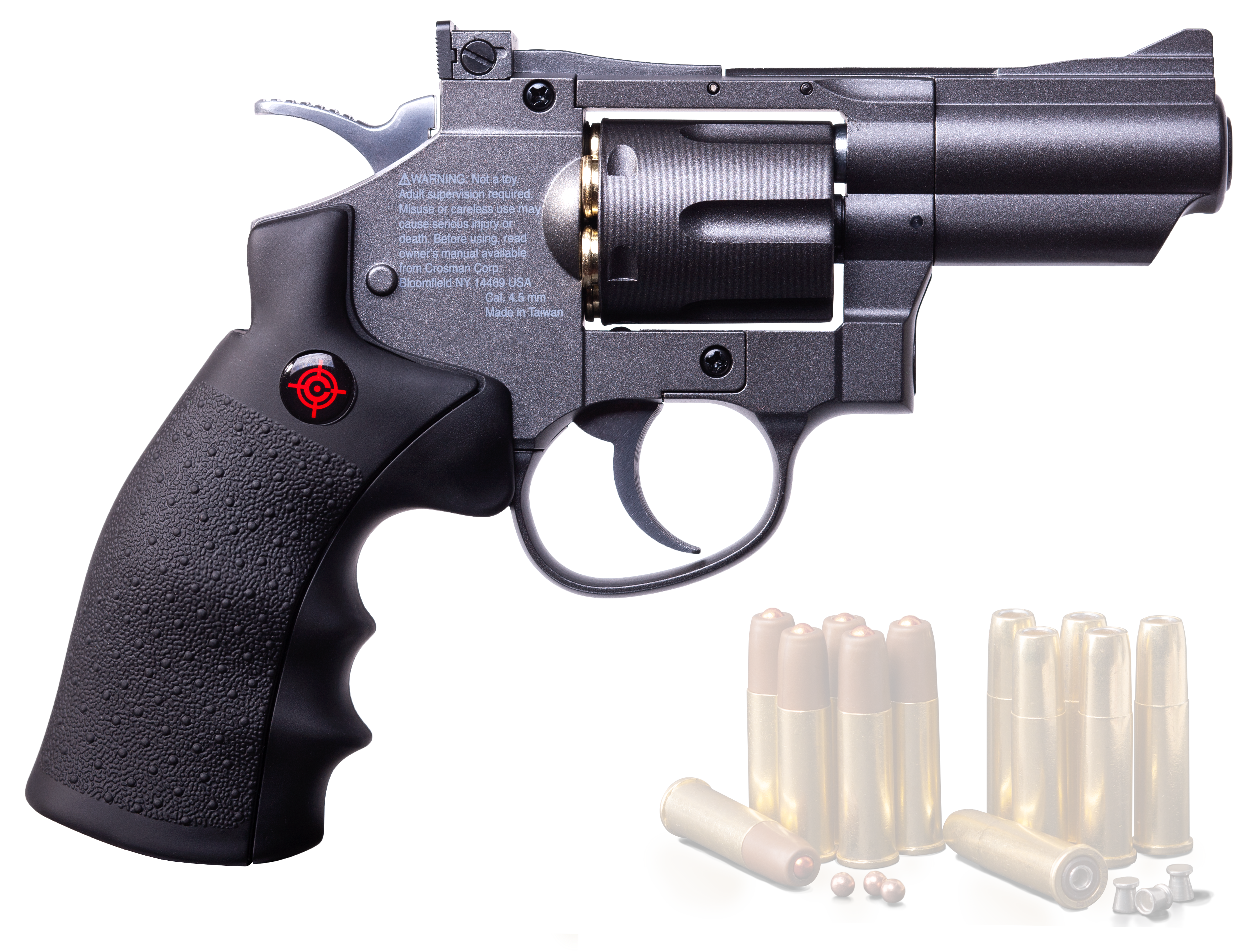 CROS SNR357 177 CO2 SEMI AIR REVOLVER SILV