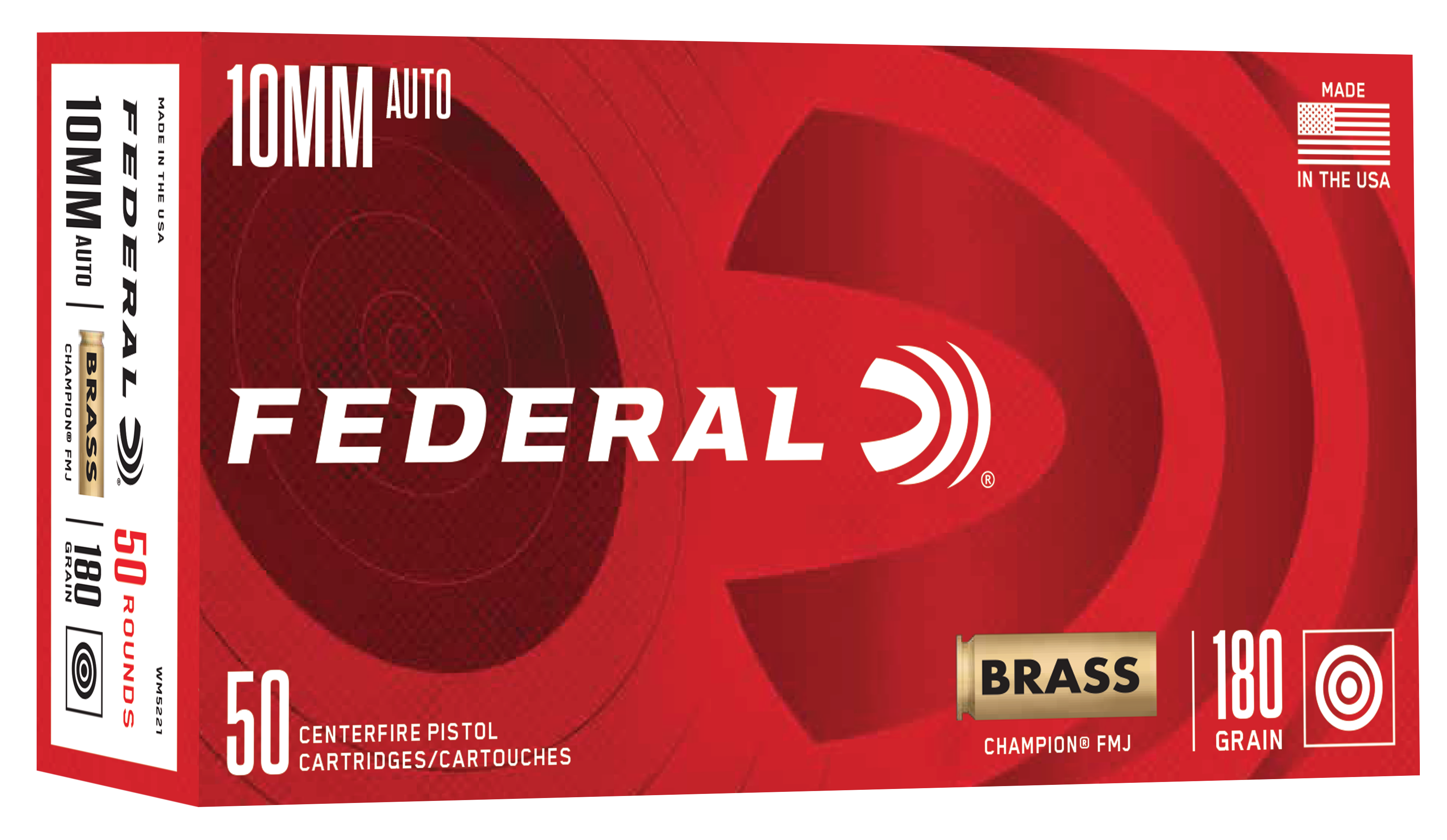 FED WM5221 10MM 180 FMJ BRASS 50/20