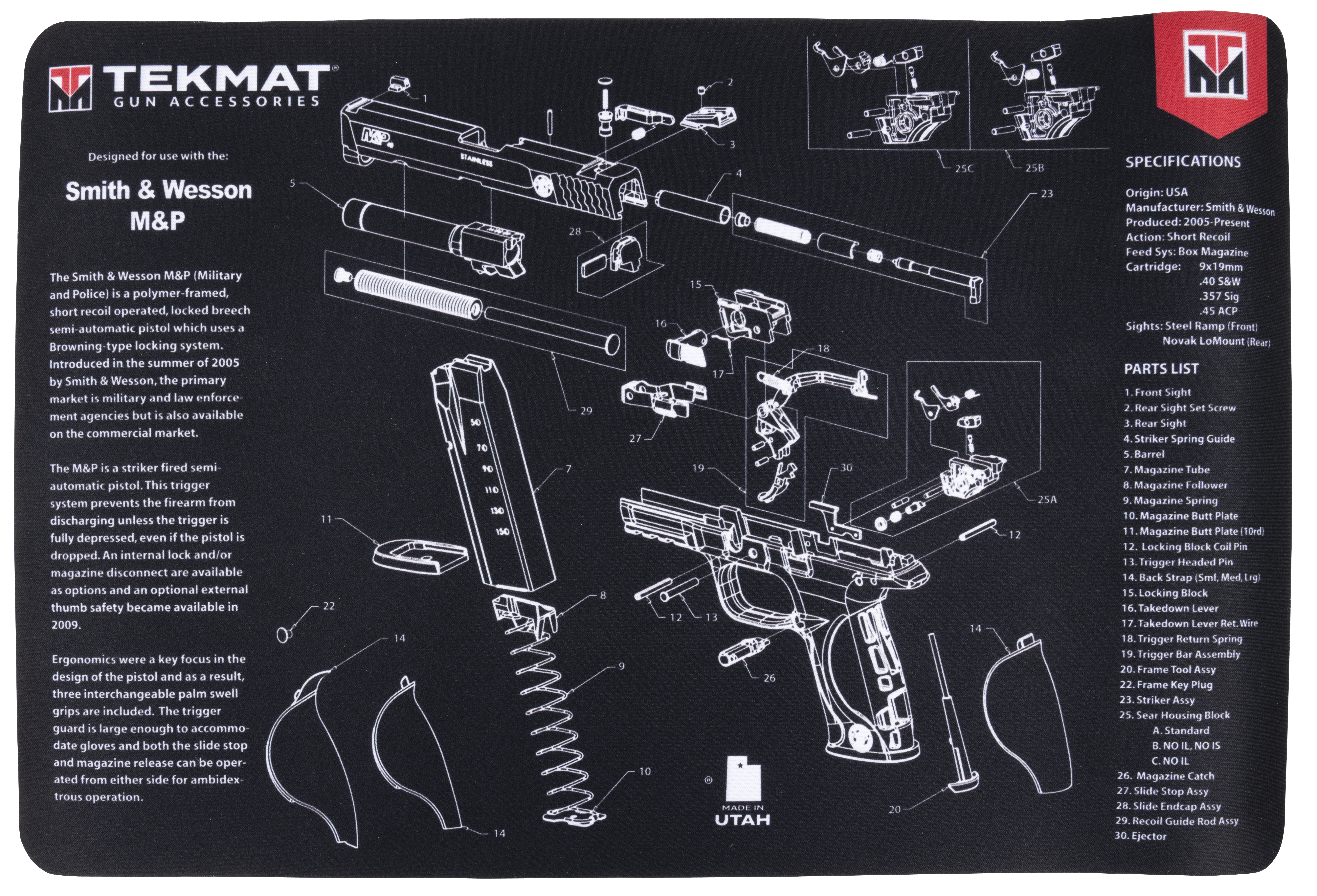 TEKMAT TEKR17SWMP S&W M&P GN MAT
