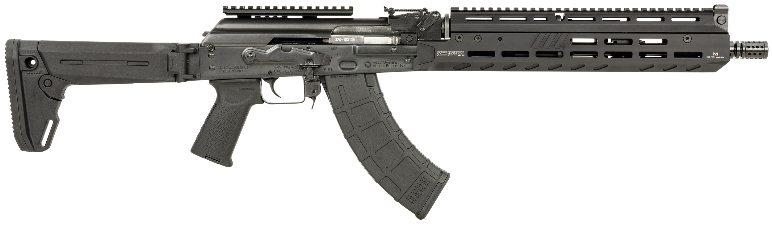 ZASTAVA ZR7762XR ZPAPM70 762 RFL FLD STOCK BLK
