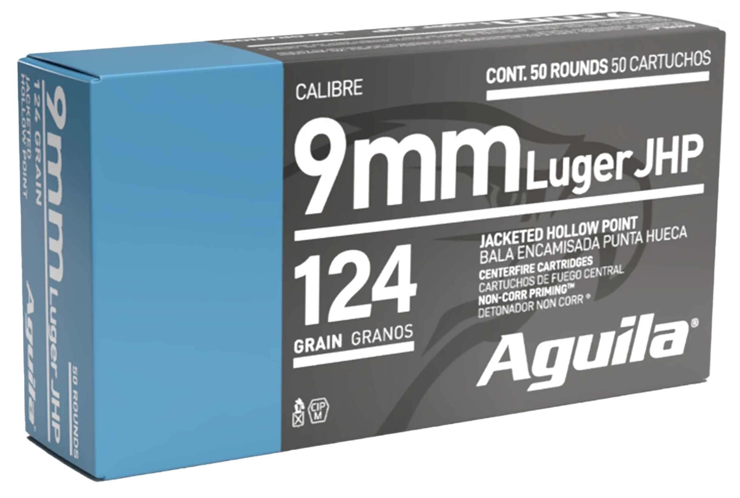 AGUILA 1E092125 9MM 124JHP 50/10