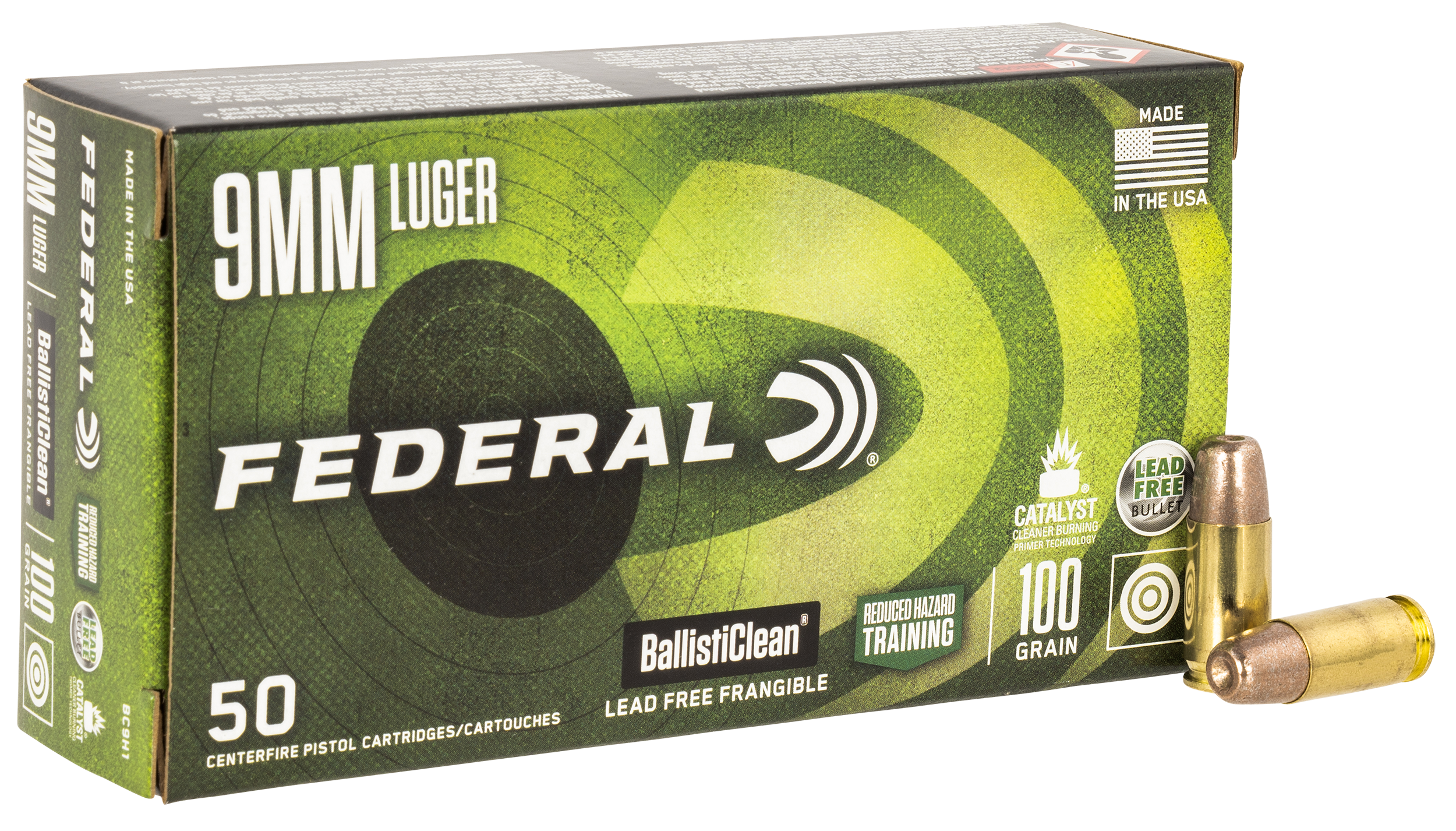 FED BC9H1 9MM 100 FRAN BRHT 50/20