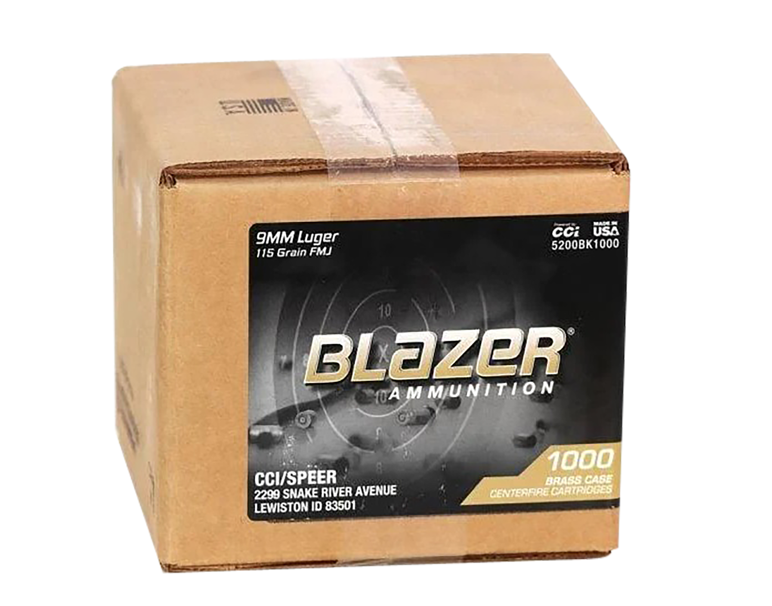 CCI 5200BK1000 BLZR BRAS 9MM 115 *LOOSE 1000/1