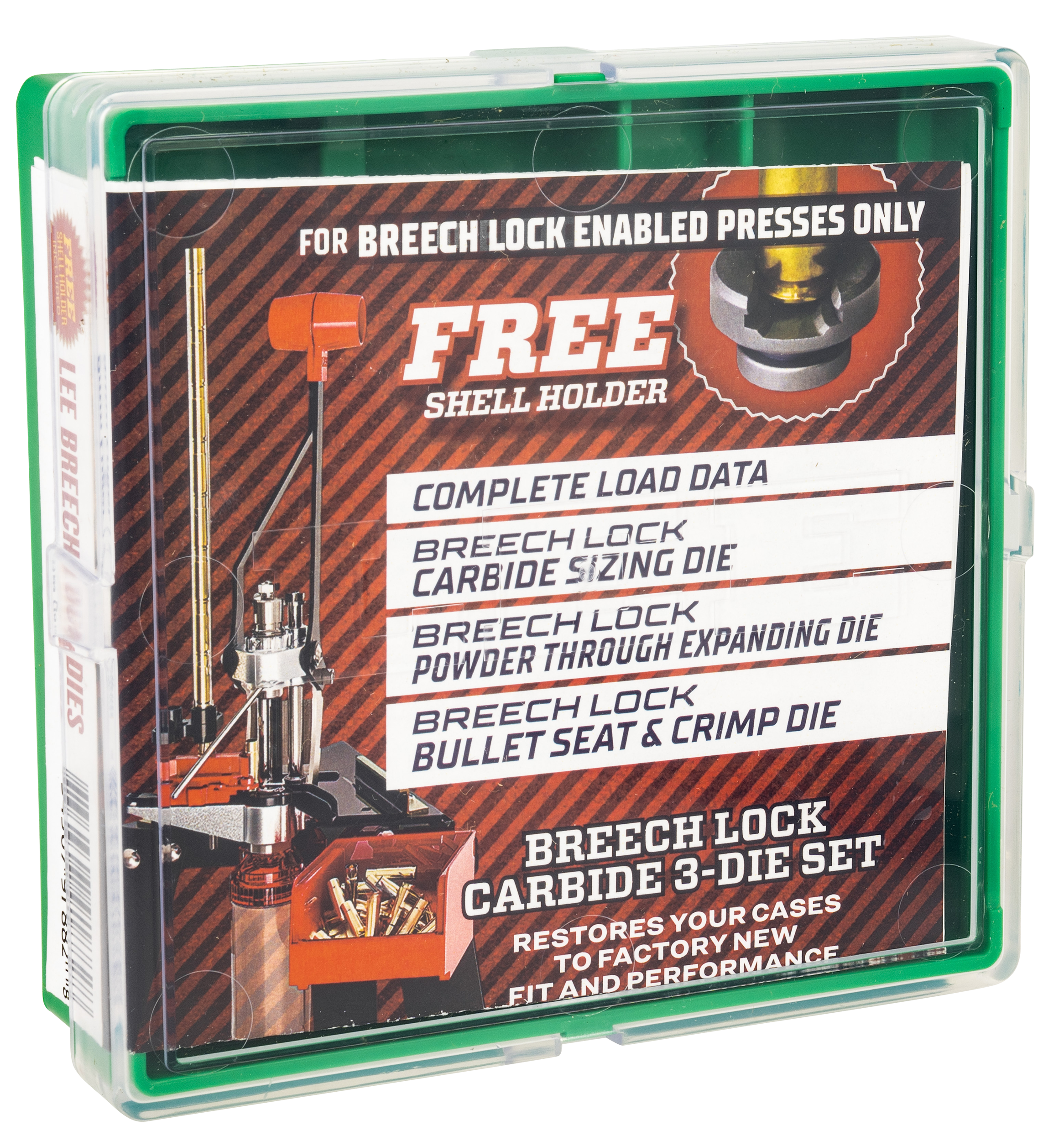 LEE 91882 BL BUSHING 3 DIE SET 9MM LUGER CARBIDE