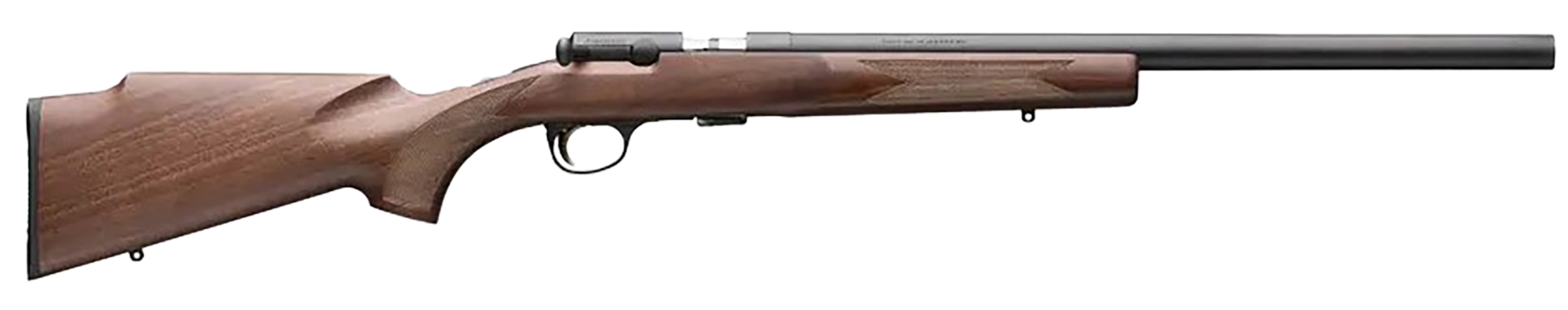 Browning 025253270 T-Bolt Target SR 17 HMR 10+1 20" Matte Blued Heavy Bull Threaded Barrel, Drilled & Tapped Matte Blued Steel Receiver, Grade I Black Walnut Target Style Fixed w/Raised Comb Stock