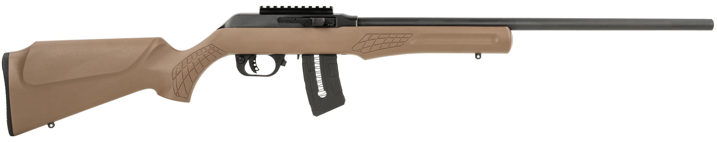 Rossi RS22W2111B RS22 22 WMR 10+1 21", Matte Black Barrel/Rec, Brown Fixed Monte Carlo Stock, Optics Mount