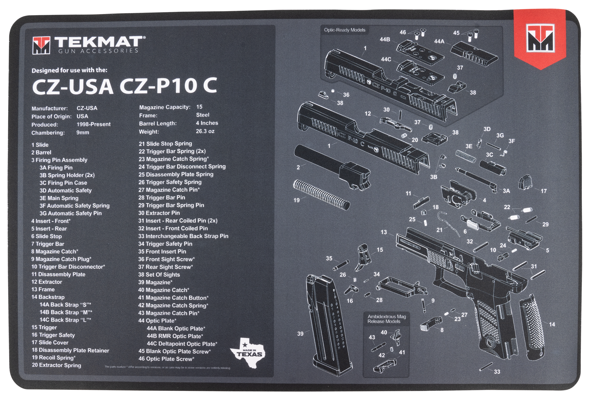 TEKMAT TEKR17CZP10C CZ P-10C