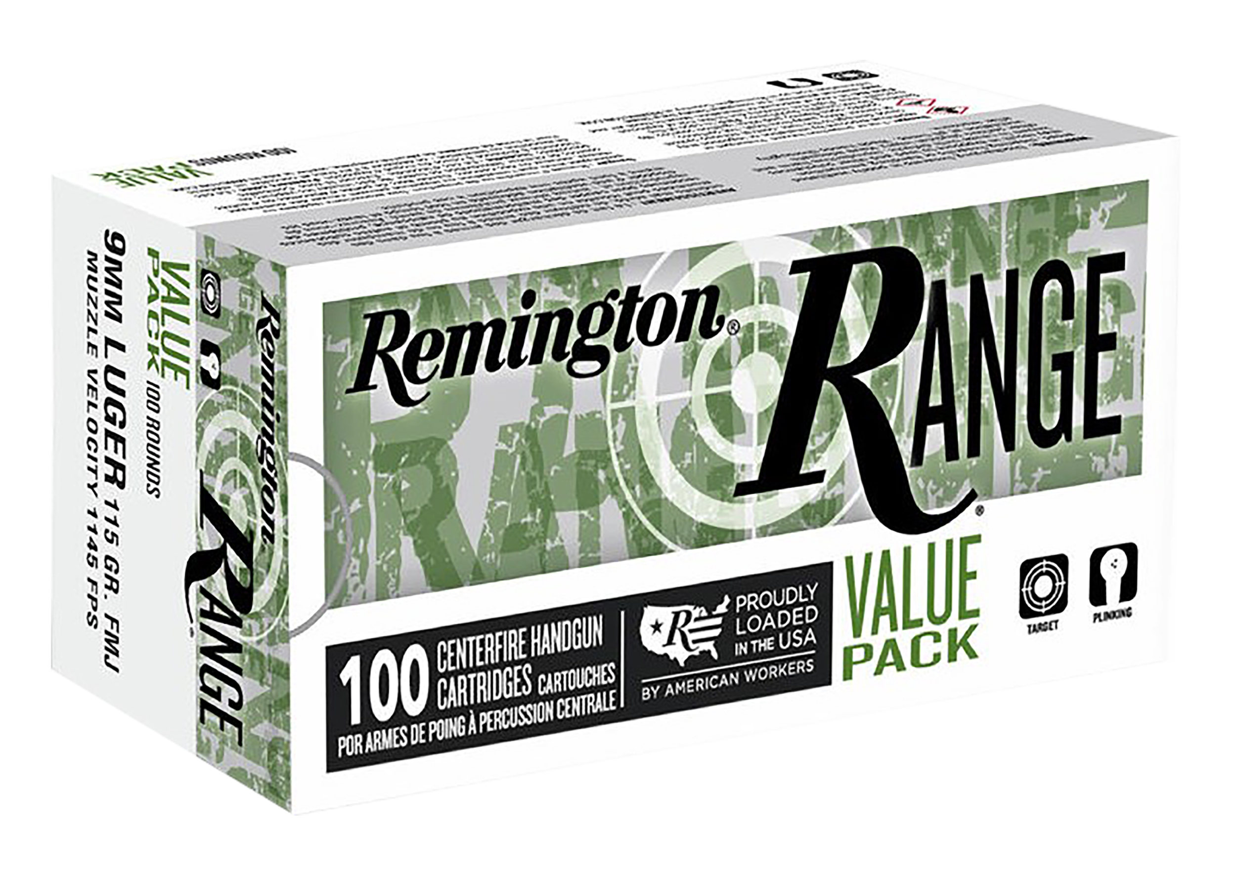 REM R23979 9MM 115 FMJ RANGE 100/5