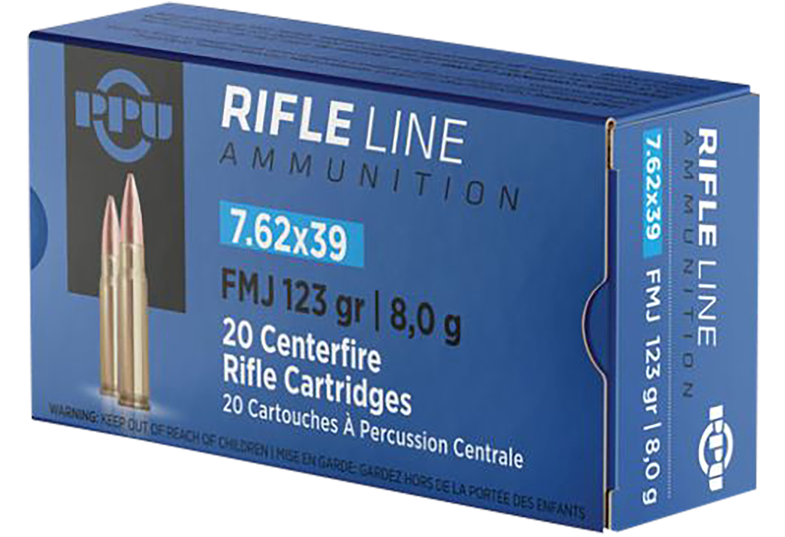 PPU PP739F 7.62X39 FMJ 123GR 20/50